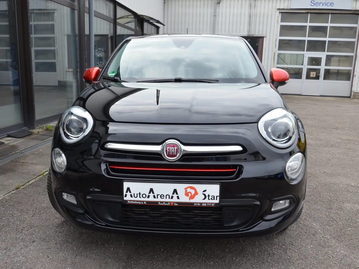 Fiat 500X 1,4 4x2 Lounge,Alu,Klima,Navi,T-Leder,PDC,Tel Schwarz - 2