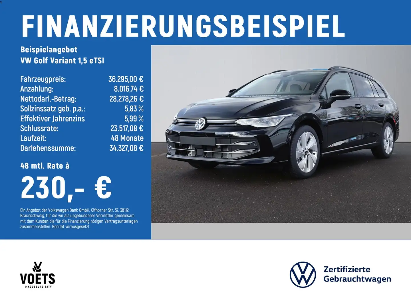 Volkswagen Golf Variant 1,5 eTSI Goal DSG+AHK+KAM+MATRIX+UPE 46810,- Schwarz - 2