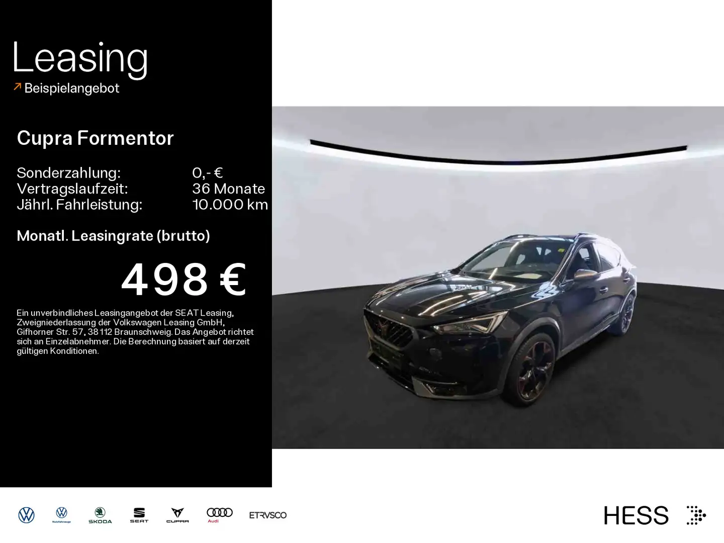 CUPRA Formentor 1.4 e-Hybrid VZ*PANO*KAMERA*PDC*SHZ*NA Noir - 1