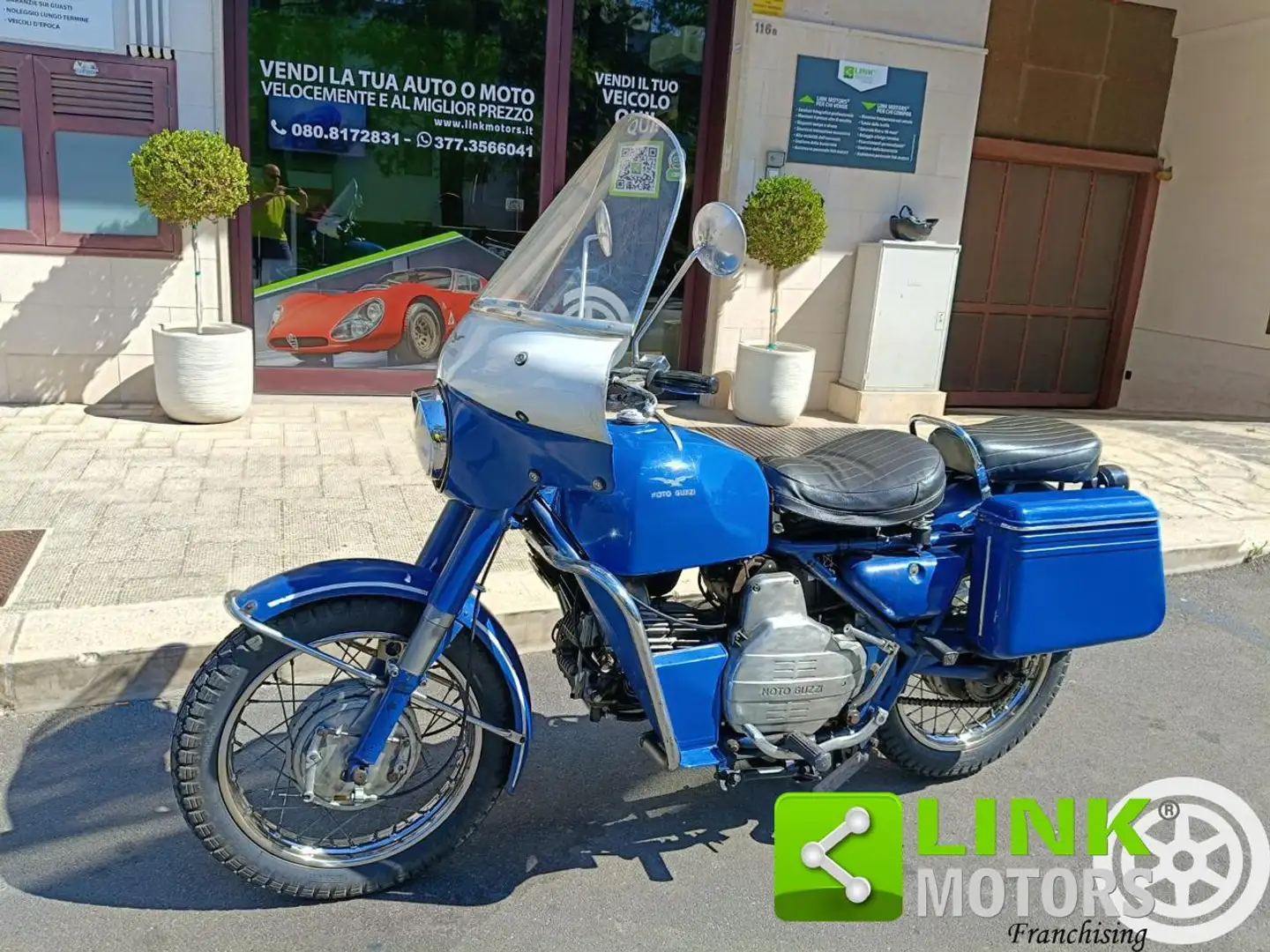 Moto Guzzi Falcone 500 EX POLIZIA MUNICIPALE(CONSERVATO)ASI Blu/Azzurro - 1