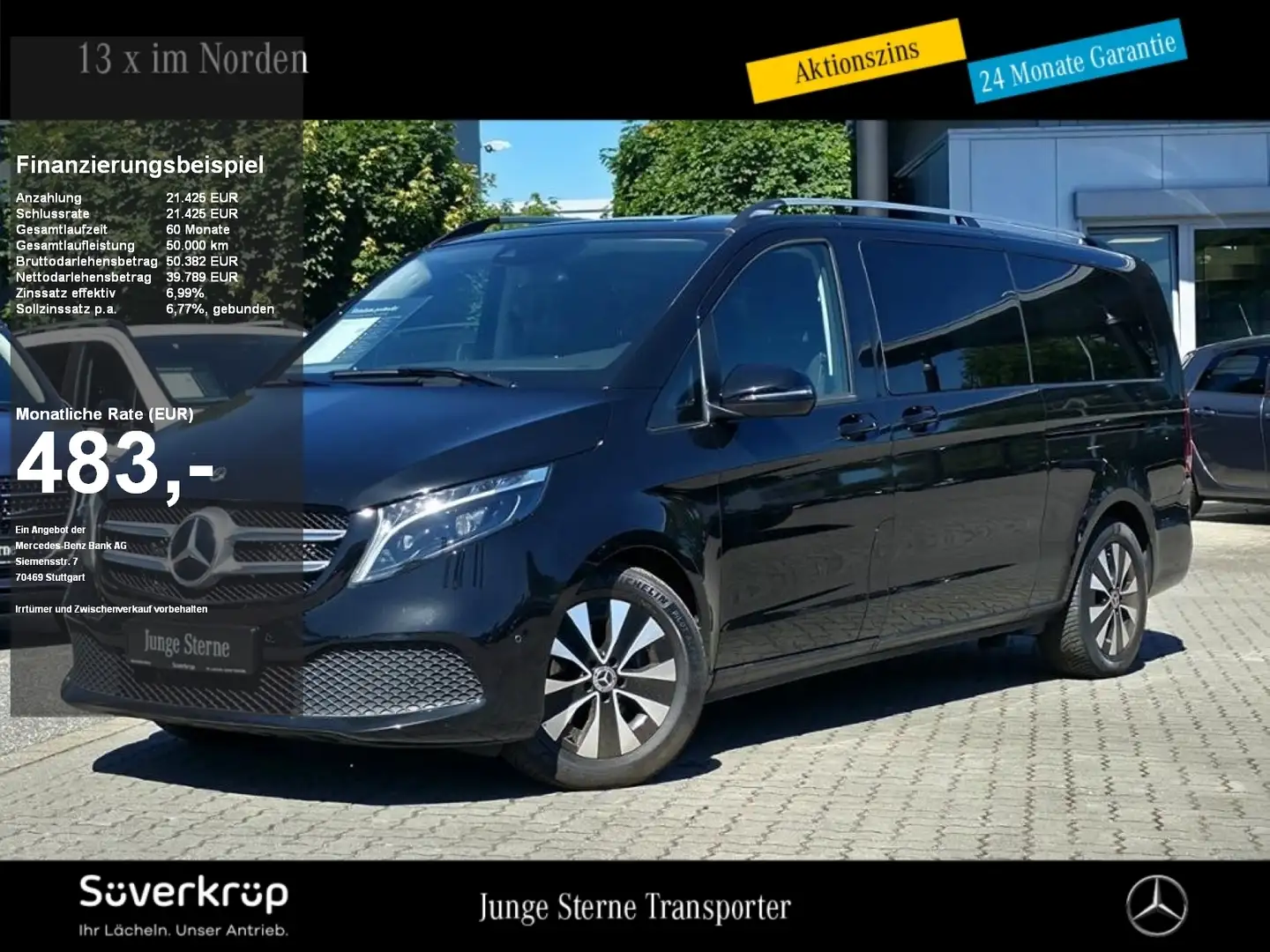 Mercedes-Benz V 250 EDITION XL NAVI KLIMA LED KAMERA 8SITZER PDC Schwarz - 1