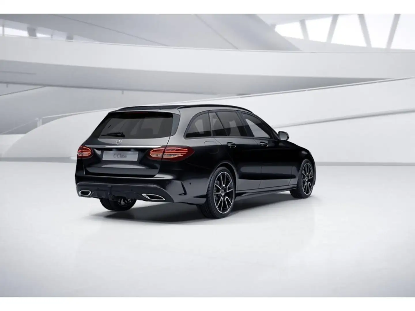 Mercedes-Benz C 300 d T AMG-Sport/AHK/Night/360/Totw/Easy-P Zwart - 2