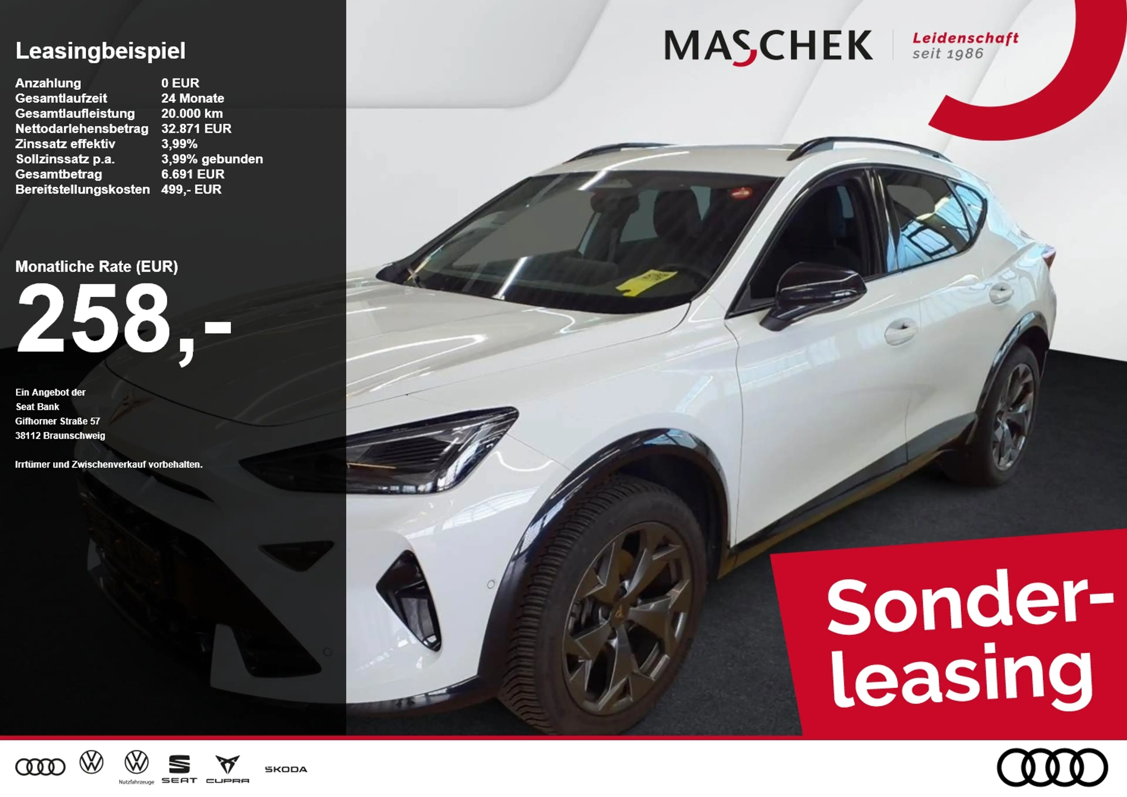 CUPRA Formentor 2.0 TDI DSG Sonderleasing 360°View Sennheiser Navi
