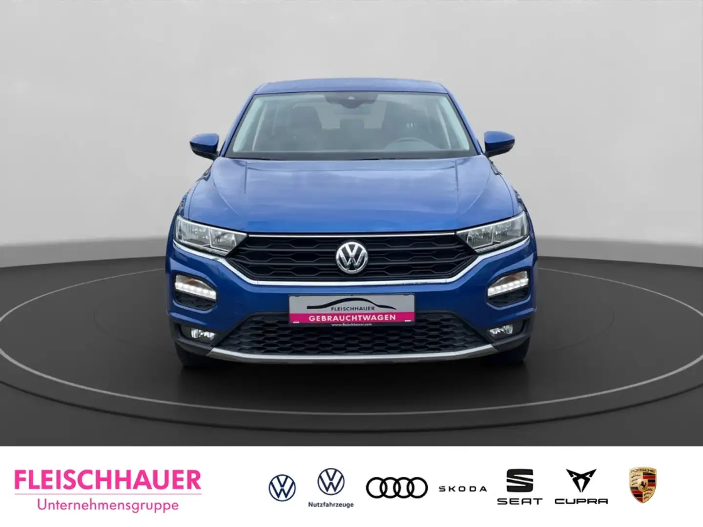 Volkswagen T-Roc 1.0 TSI AppConnect SHZ LWS NSW Climatronic Einpark Azul - 2