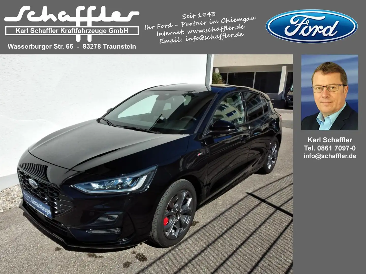 Ford Focus ST-Line Schwarz - 1