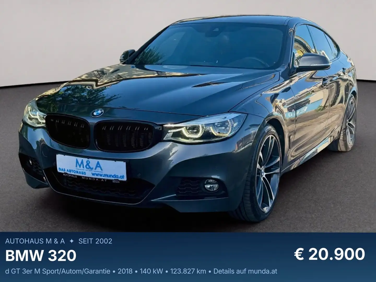 BMW 320 d GT 3er M Sport/Autom/Garantie Grau - 1