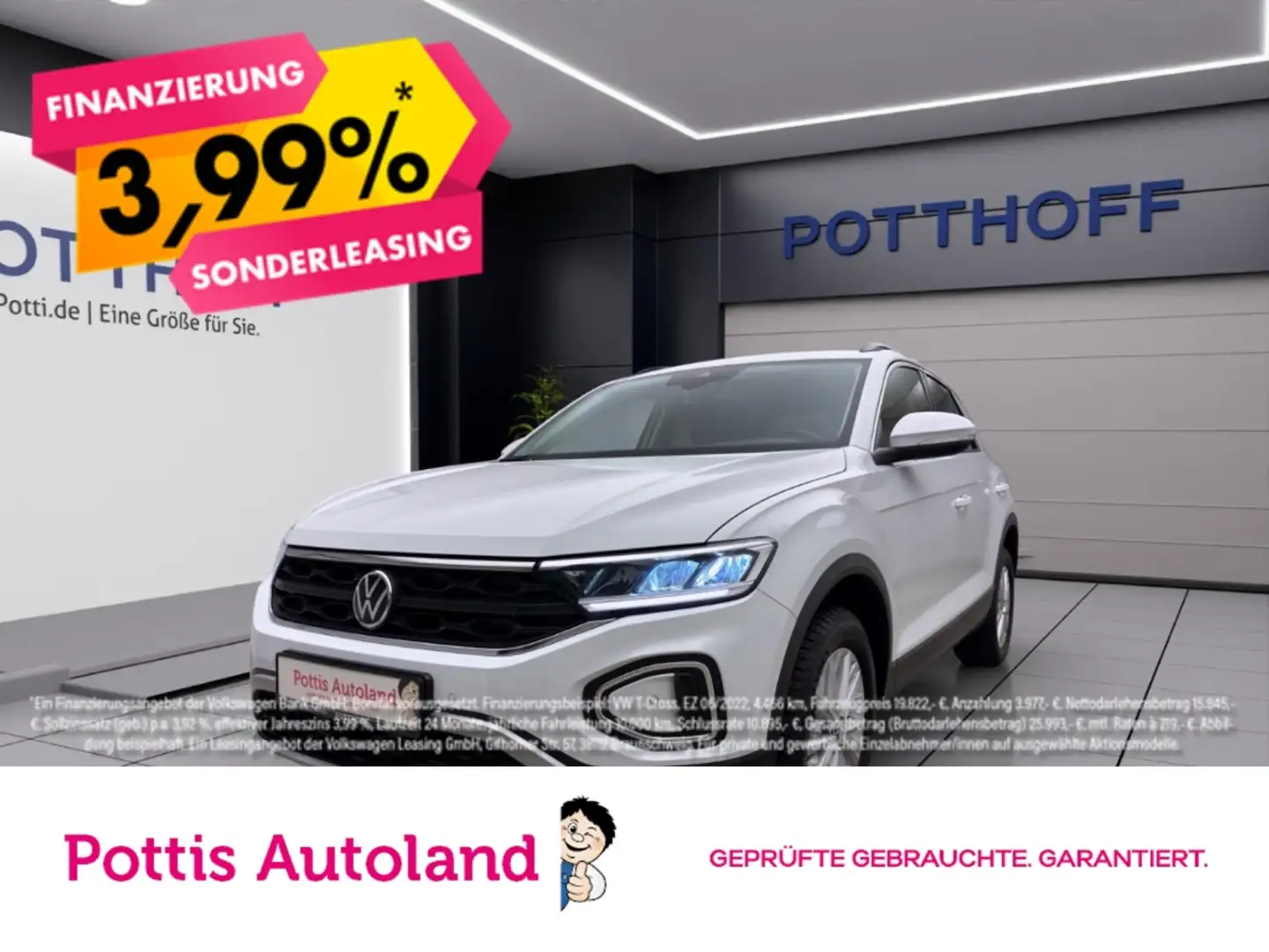 Volkswagen T-Roc 1.0 TSI LIFE NAVI PDC LED SITZHZG Weiß - 1