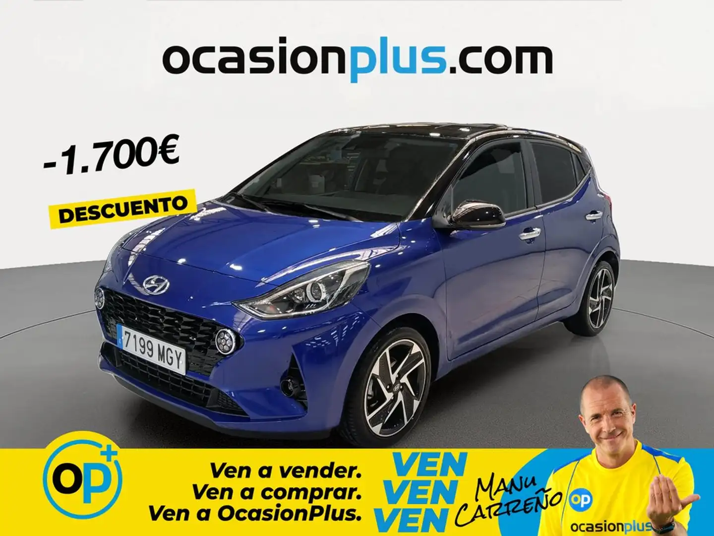 Hyundai i10 1.2 MPI Tecno 2C Aut. Azul - 1