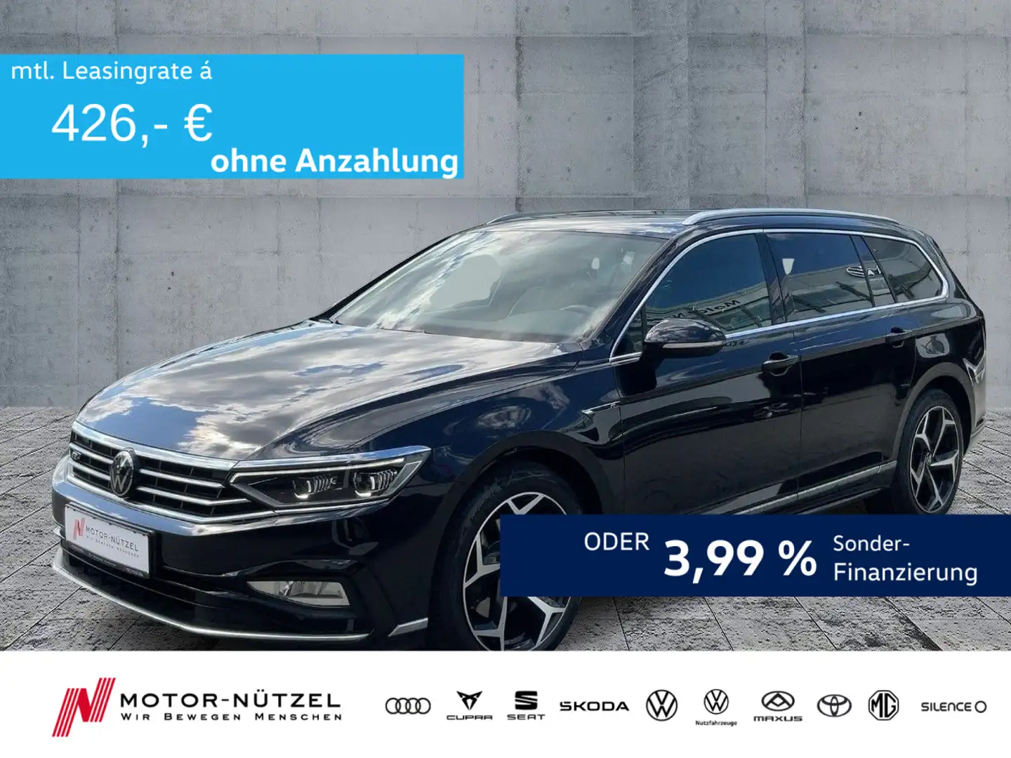 Volkswagen Passat Variant 2.0 TDI 4M DSG R-LINE IQ+NAVI+AHK Schwarz - 1