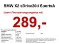 BMW X2 sDrive20d SportsA M Sport Navi.LED.AHK.RFK.PA Blau - thumbnail 1