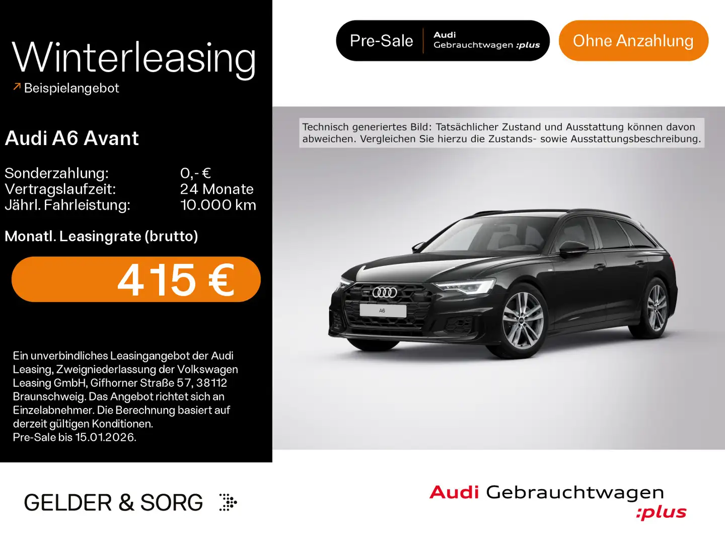 Audi A6 50 TDI qu. S line ACC*Matrix*AHK*360° Schwarz - 1