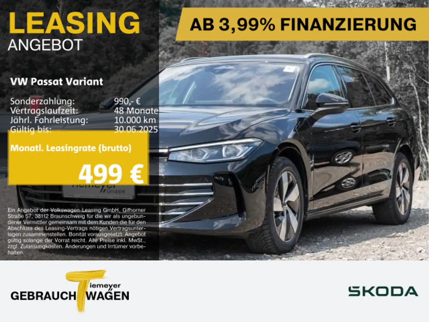 Volkswagen Passat Variant eHybrid ELEGANCE LEDER PANO LM18 Schwarz - 1