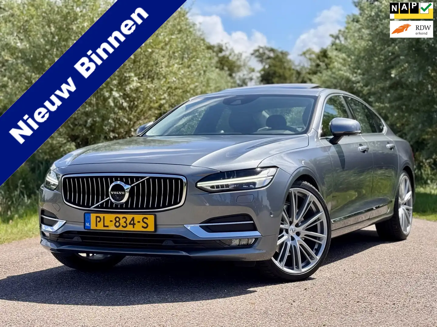 Volvo S90 2.0 T6 AWD Inscription NAVI LEDER B&W SCHUIFDAK 21 Grijs - 1