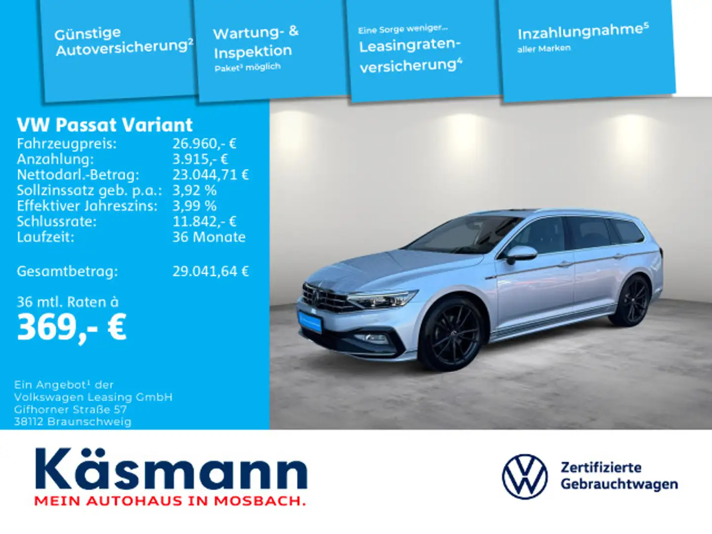 Volkswagen Passat Variant Elegance 2.0TDI 4M R-LINE PANO Giallo - 1