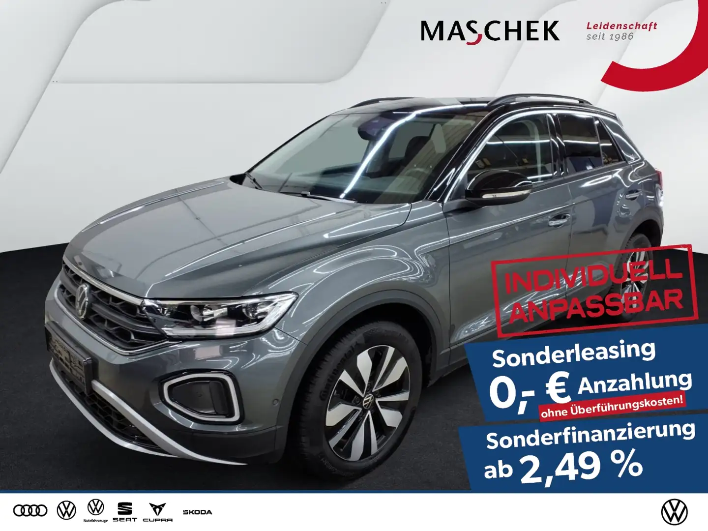 Volkswagen T-Roc Goal 2.0 TDI Sonderleasing! AHK Navi RearView Schwarz - 1