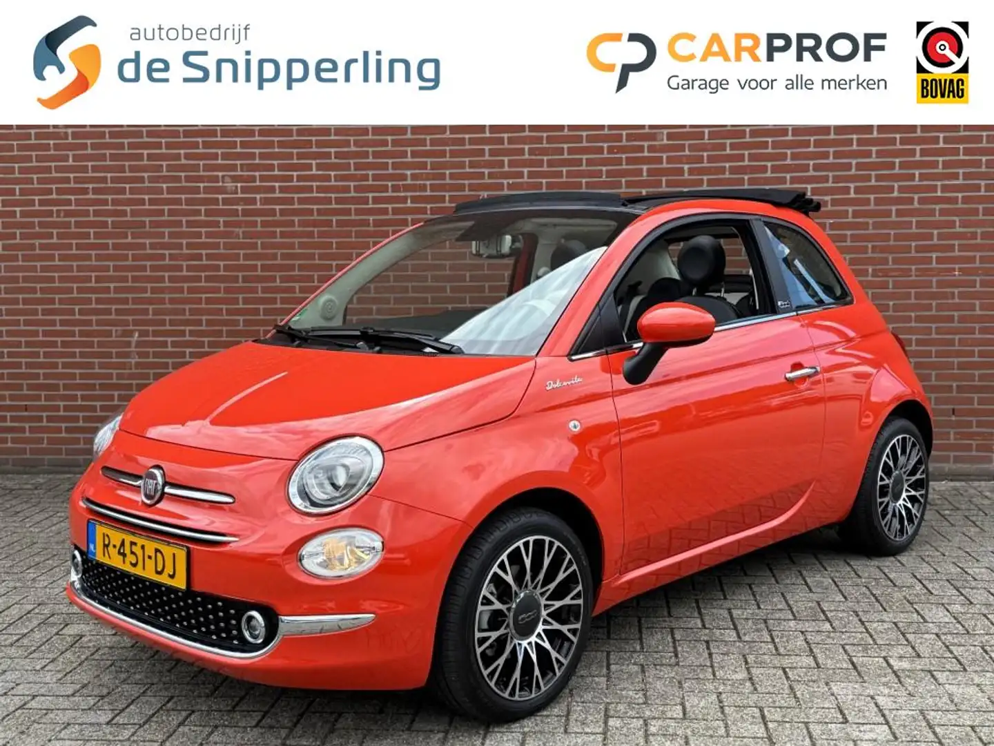 Fiat 500C 1.0 HYBRID DOLCEVITA NAVI CLIMA PDC CARPLAY CRUISE Orange - 1