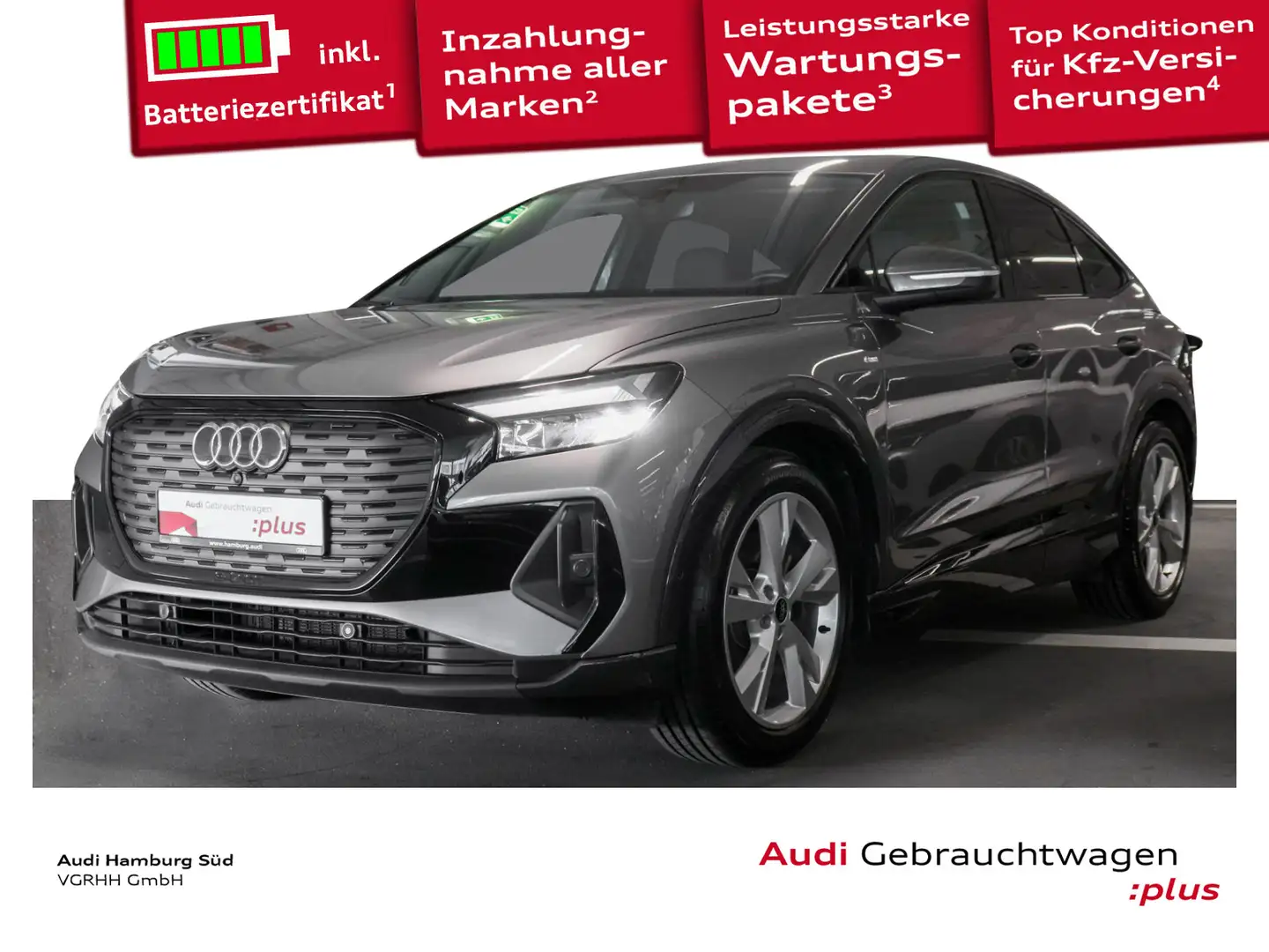 Audi Q4 e-tron Q4 Sportback 40 e-tron S LINE/NAV/ACC/OPTIKPAKET Gris - 1