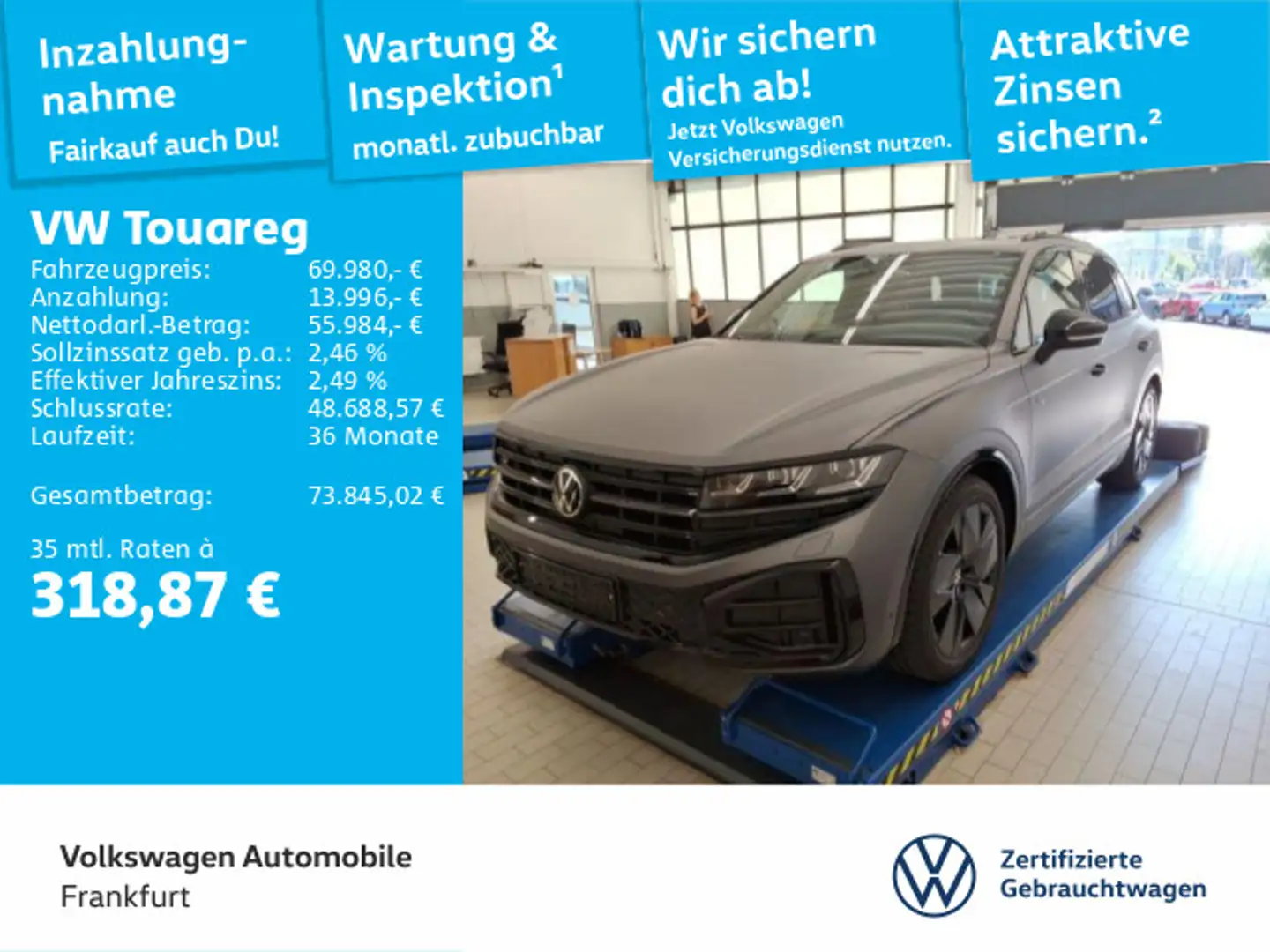 Volkswagen Touareg 3.0 V6 TDI R-Line 4Motion Navi AHK IQ.LI Grau - 1