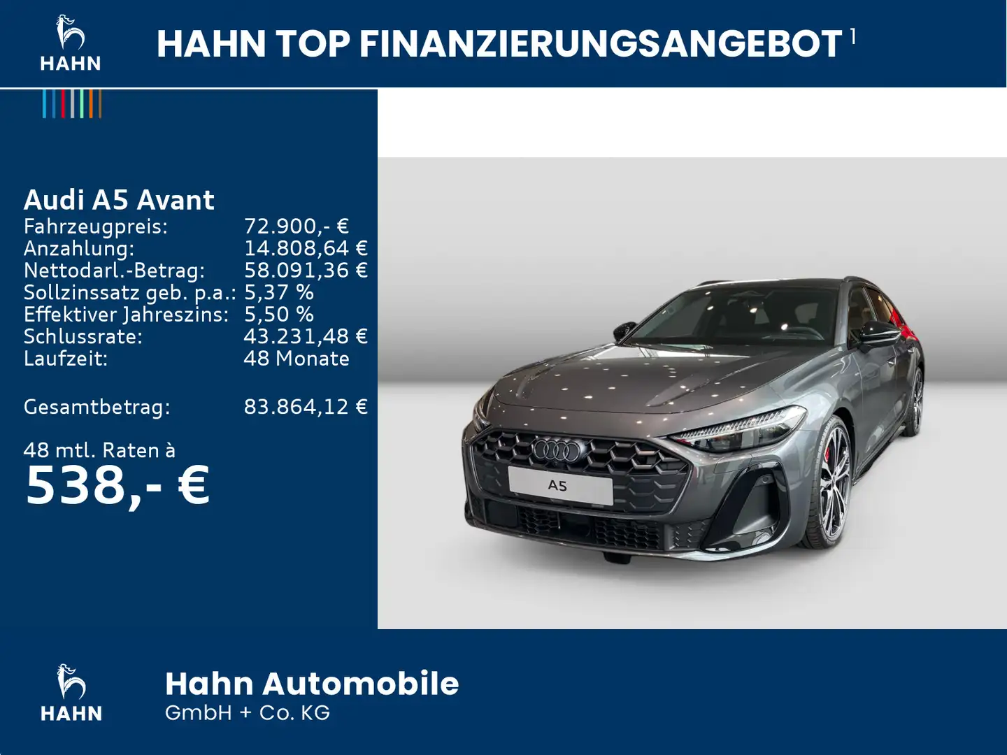 Audi A5 e-hybrid quattro 270 kW S tronic, Grau - 2