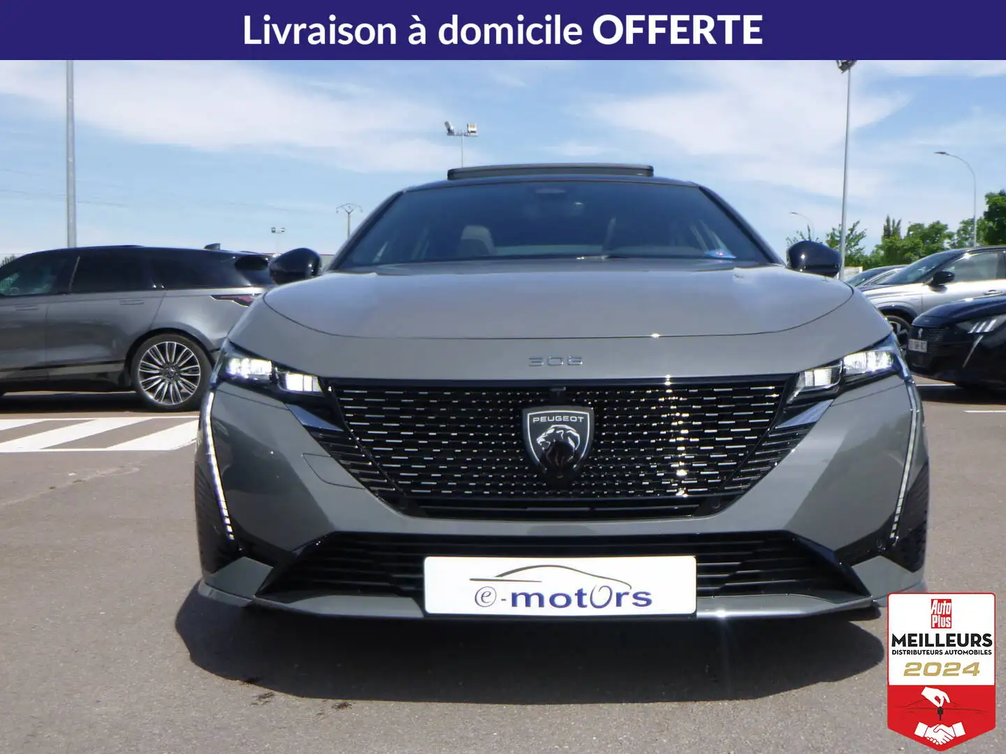Peugeot 308 PureTech 130 S\u0026S EAT8 GT +Toit vitré +Caméra  Gris - 2
