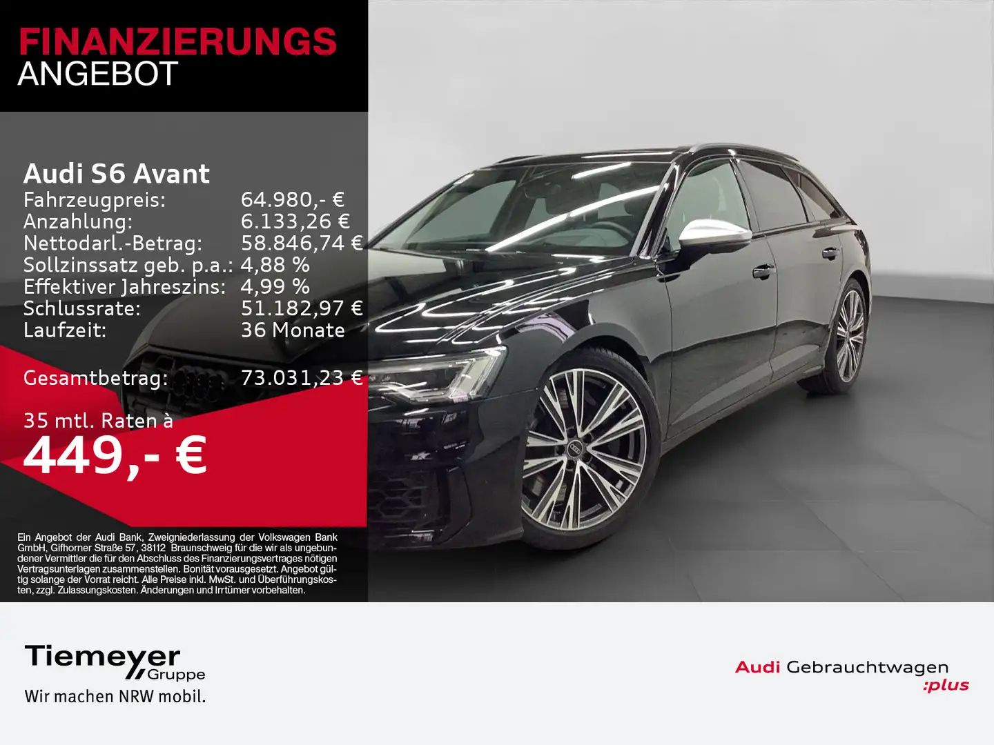 Audi S6 TDI Q LM20 NAVI+ SITZHZ AHK Schwarz - 1