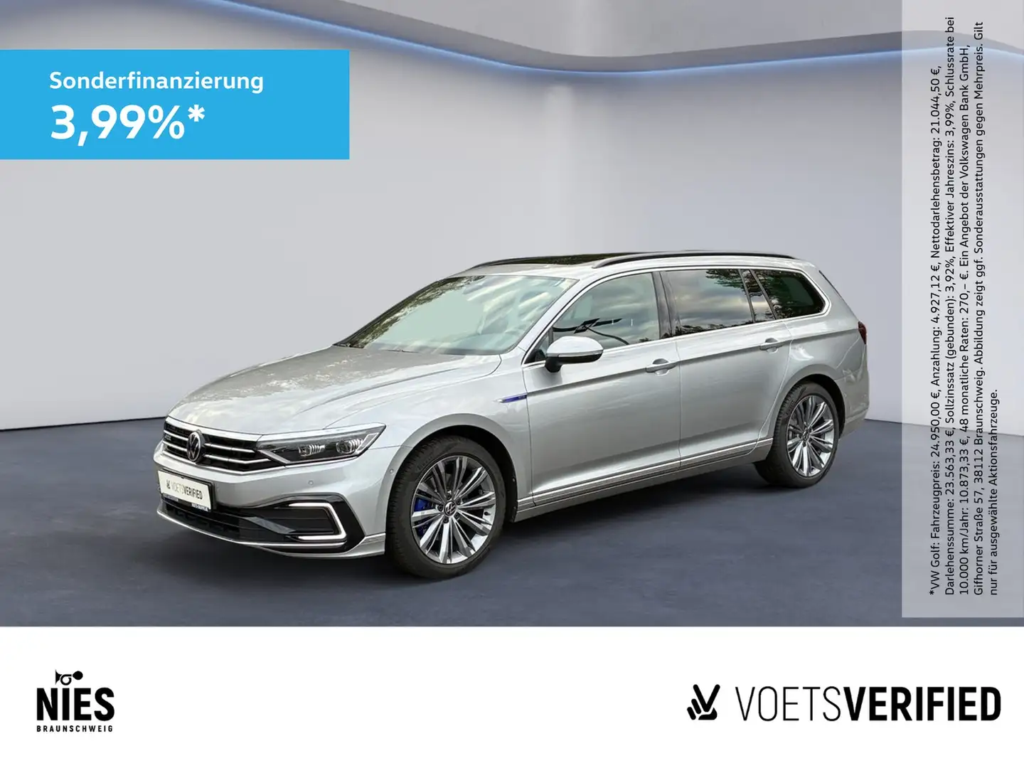 Volkswagen Passat Variant GTE 1.4 eTSI DSG AHK+MATRIX-LED+PANO Silber - 1