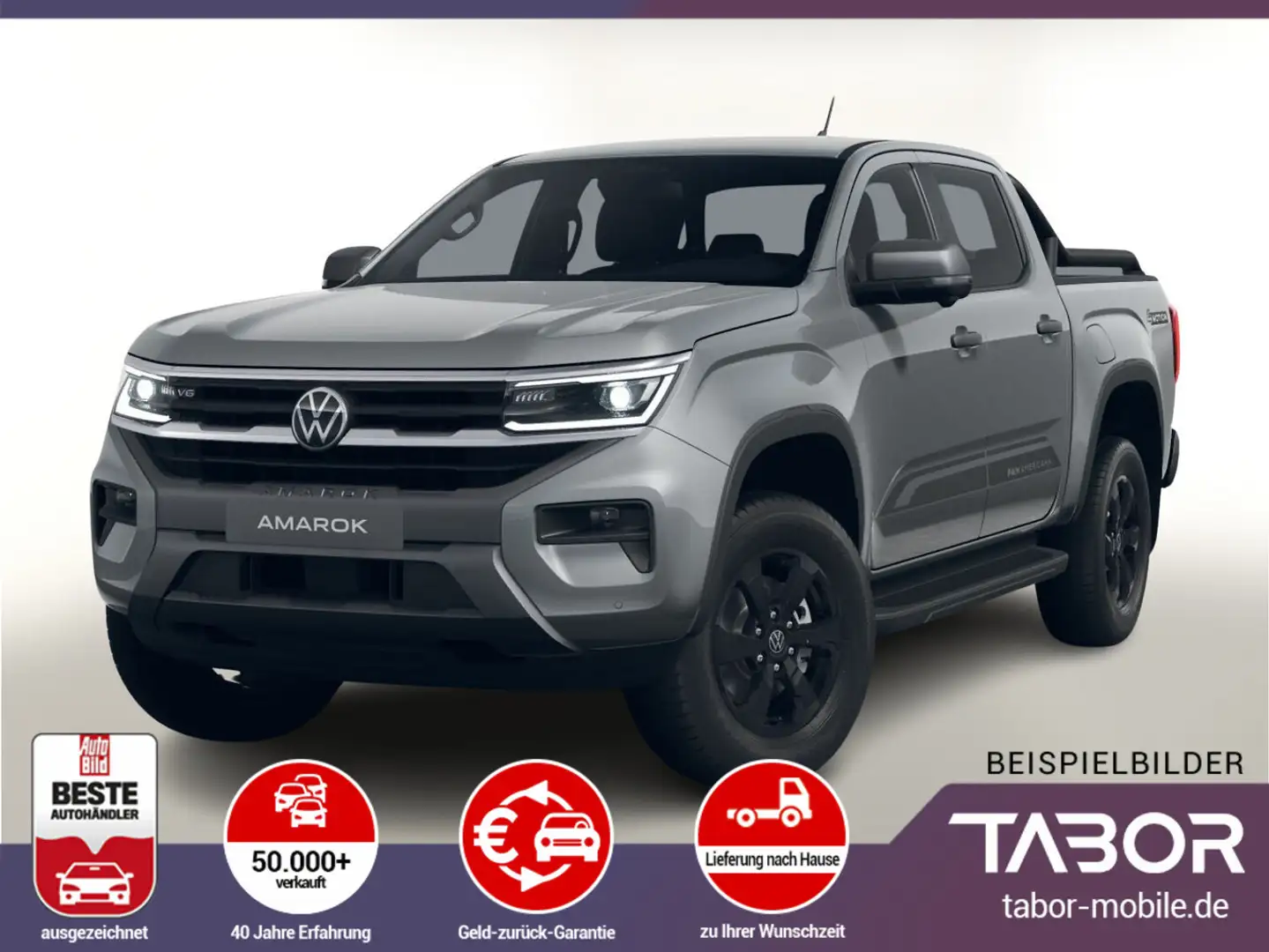 Volkswagen Amarok 3.0 TDI 241 AT 4M PanAm Matrix Nav 360° Grau - 1