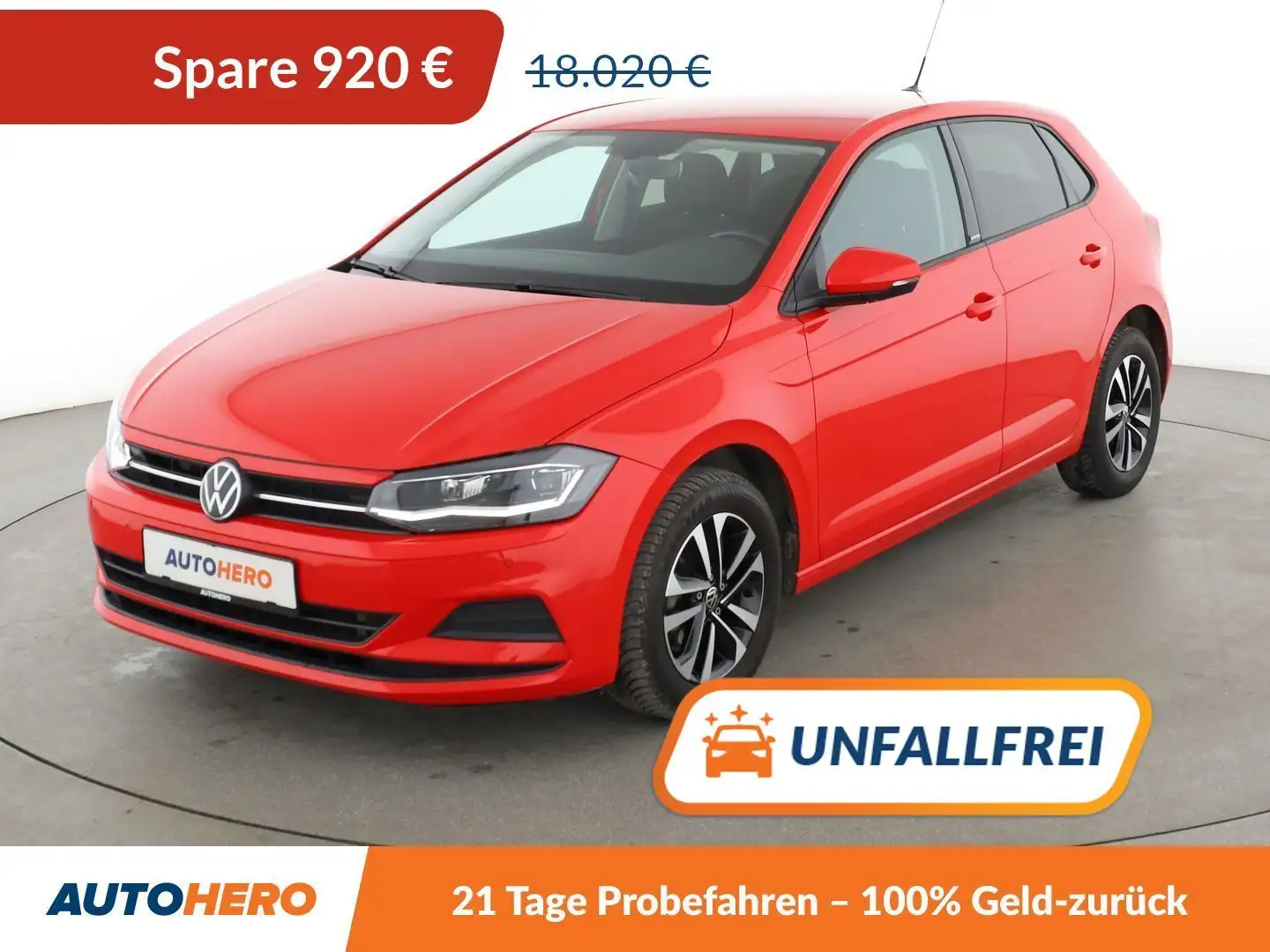 Volkswagen Polo 1.0 TSI United Aut.*LED*PDC*LIMITER*ALU* Rot - 1