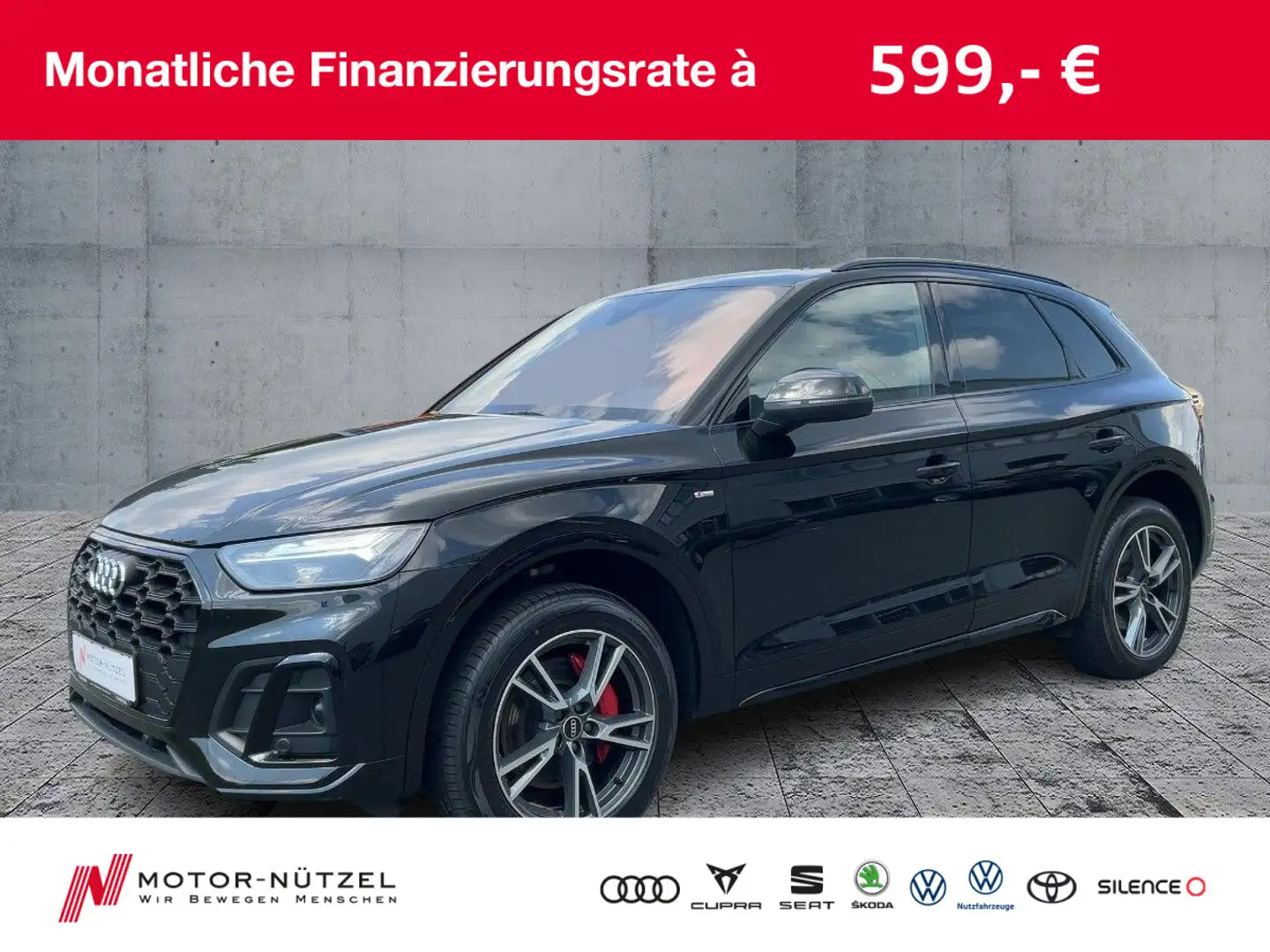 Audi Q5 50 TDI QU S-LINE LED+NAVI+B&O+RFK+ACC+AHK+19" Schwarz - 1