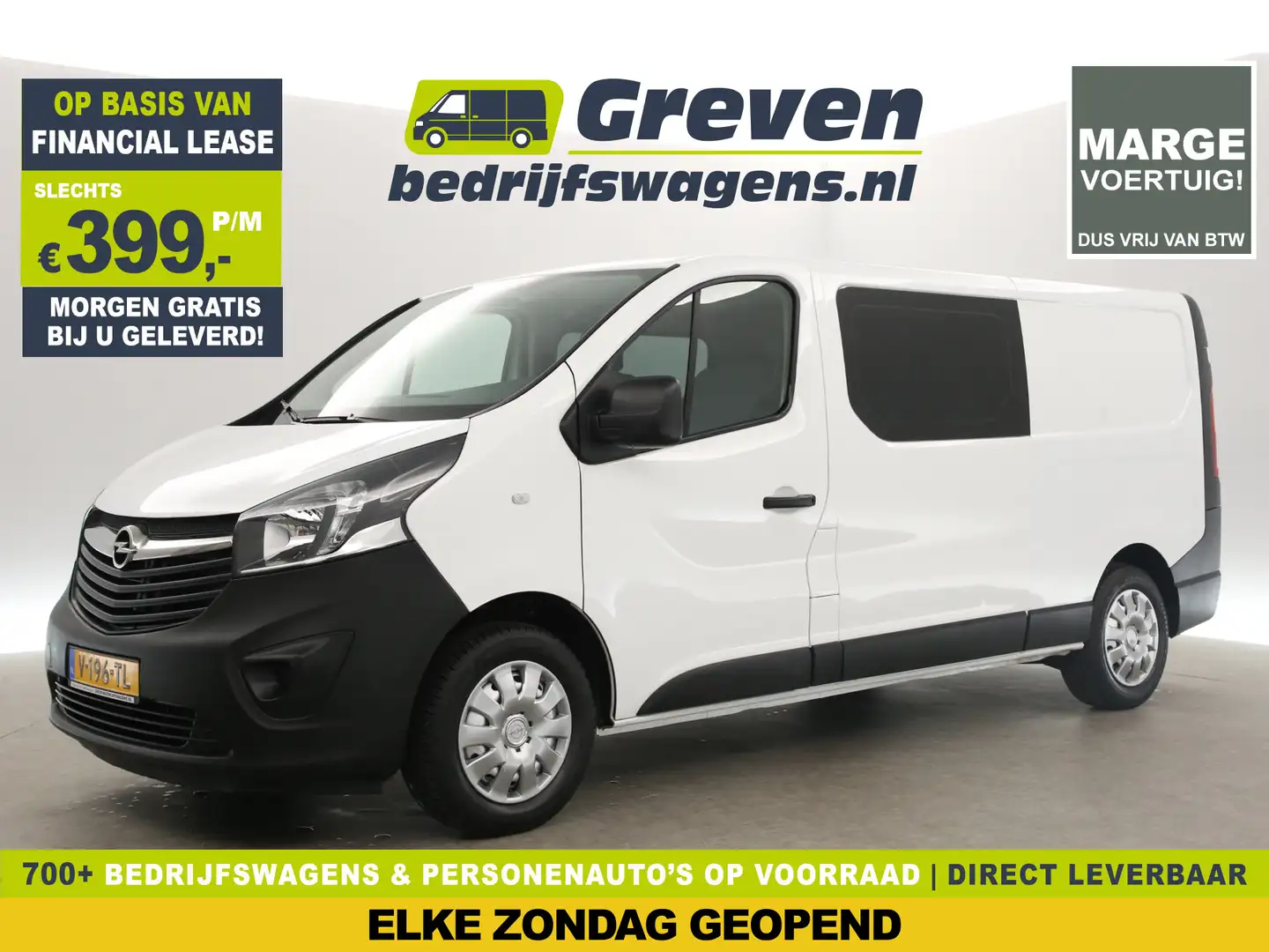 Opel Vivaro 1.6 CDTI L2H1 | MARGE! | Dubbele Cabine | 5 Persoo Wit - 1