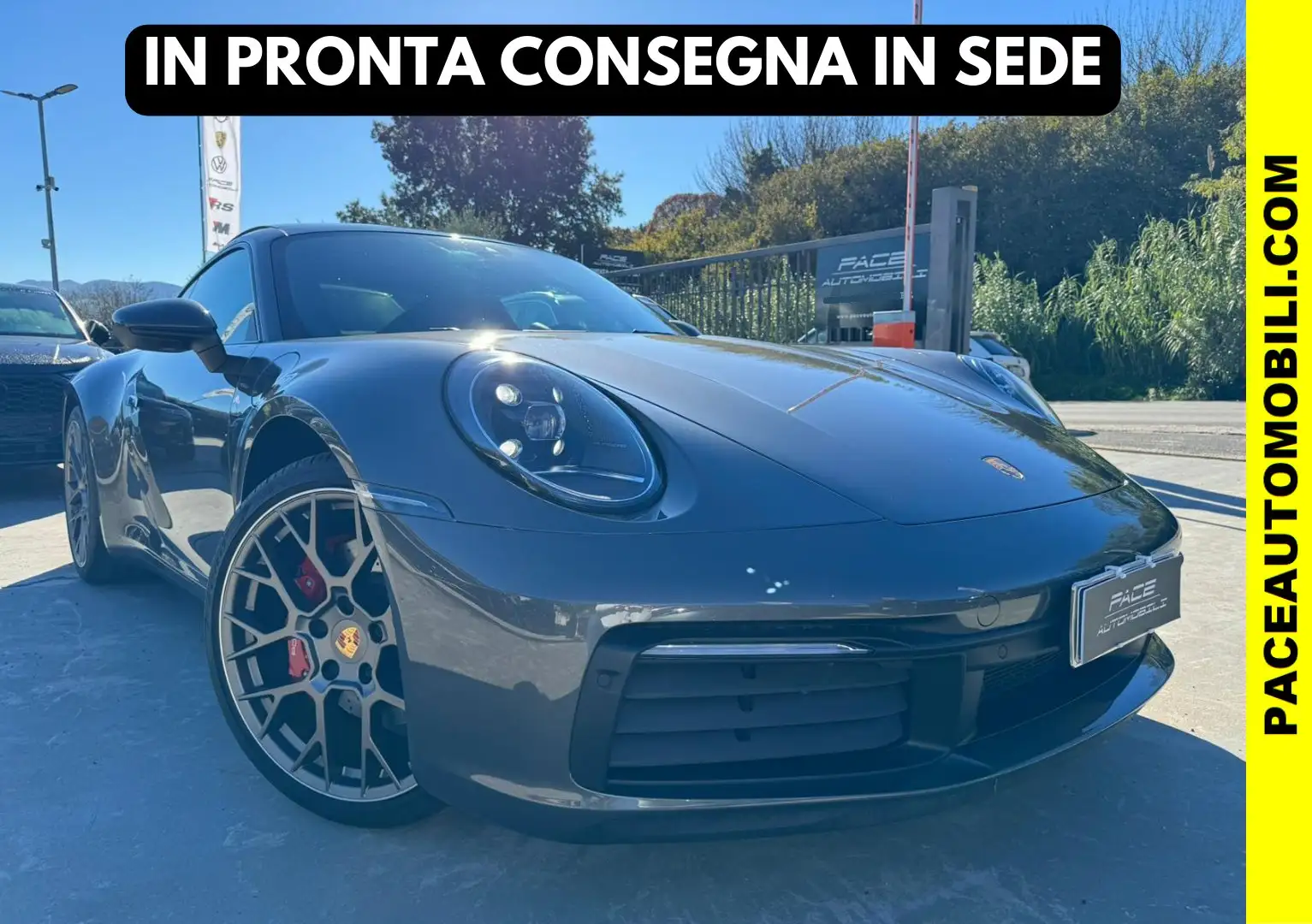 Porsche 992 911 S SPORT CHRONO UNIPRO TETTO KAMERA PELLE PDC Grigio - 1
