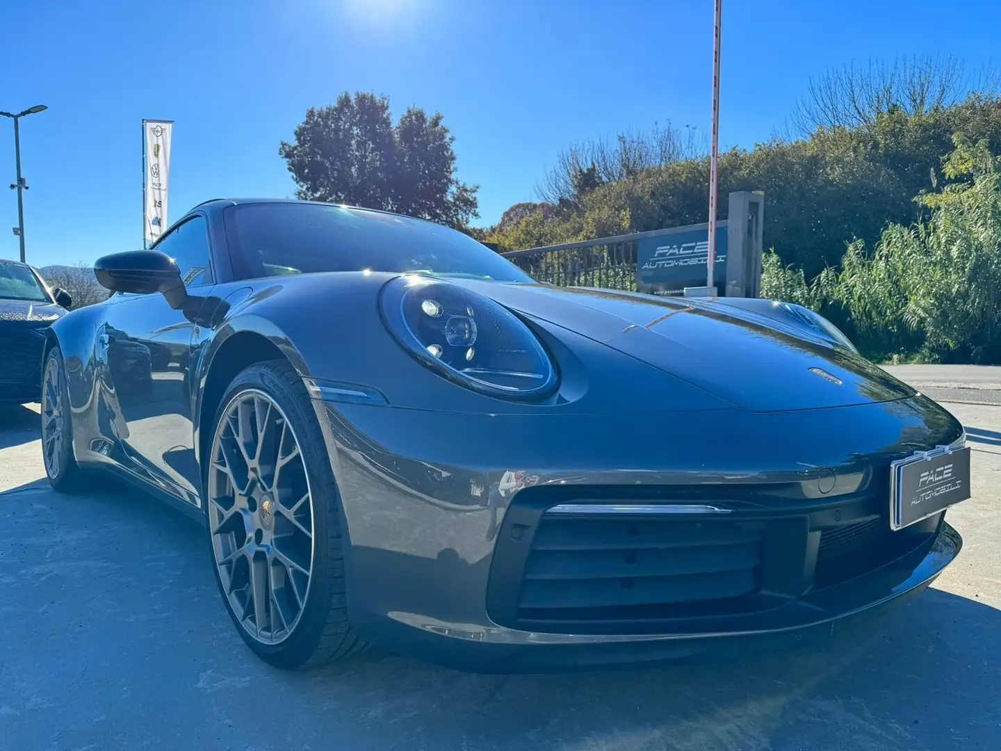 Porsche 992 911 S SPORT CHRONO UNIPRO TETTO KAMERA PELLE PDC Grigio - 2