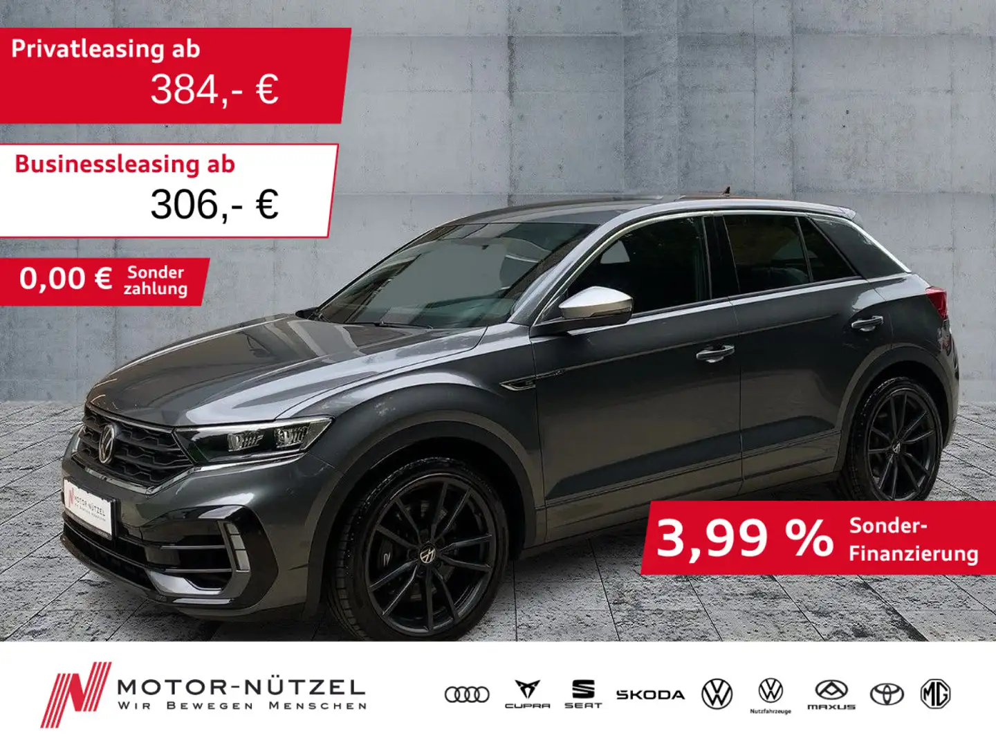 Volkswagen T-Roc R 2.0TSI 4M DSG LED+NAV+ACC+SHZ+PDC+RFK+VC Grau - 1