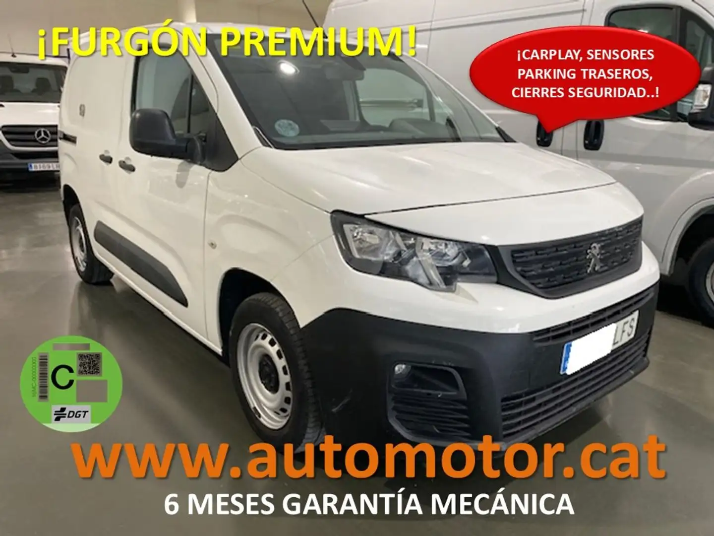 Peugeot Partner Premium Standard 600kg BlueHDi 73kW Blanco - 1