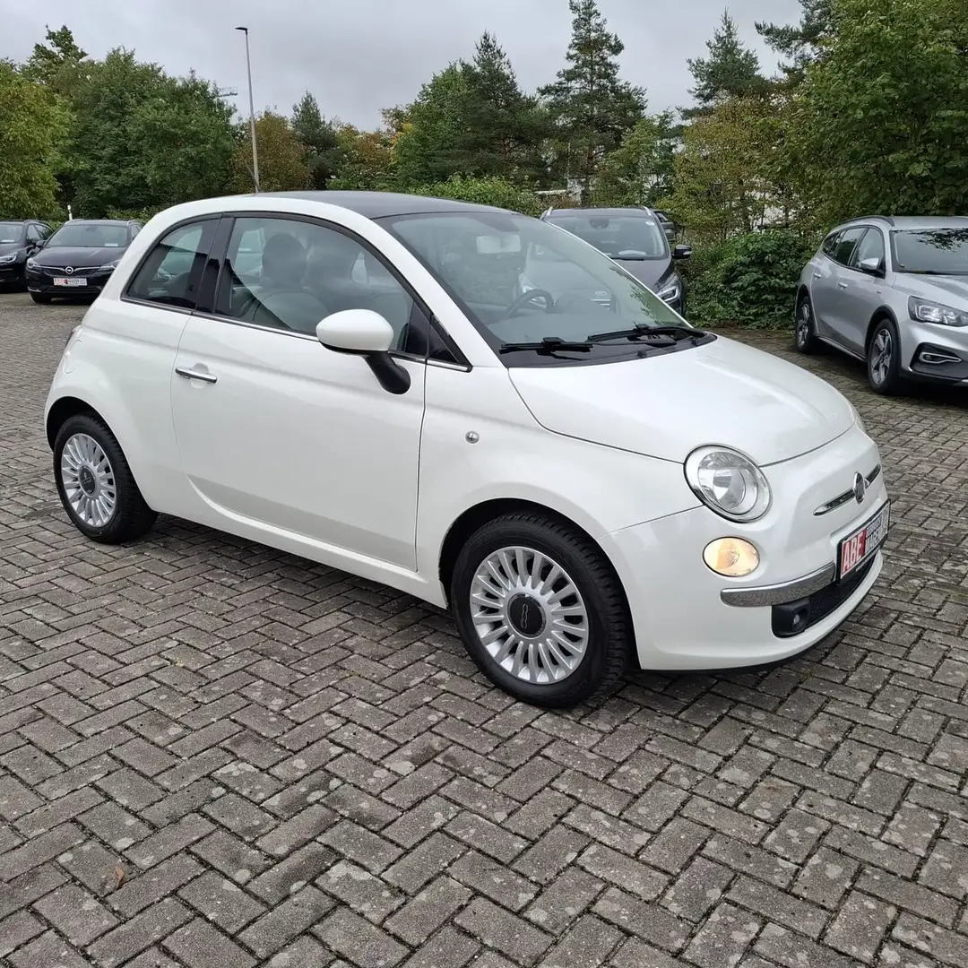 Fiat 500 1.2 Klima & Panoramadach Weiß - 1