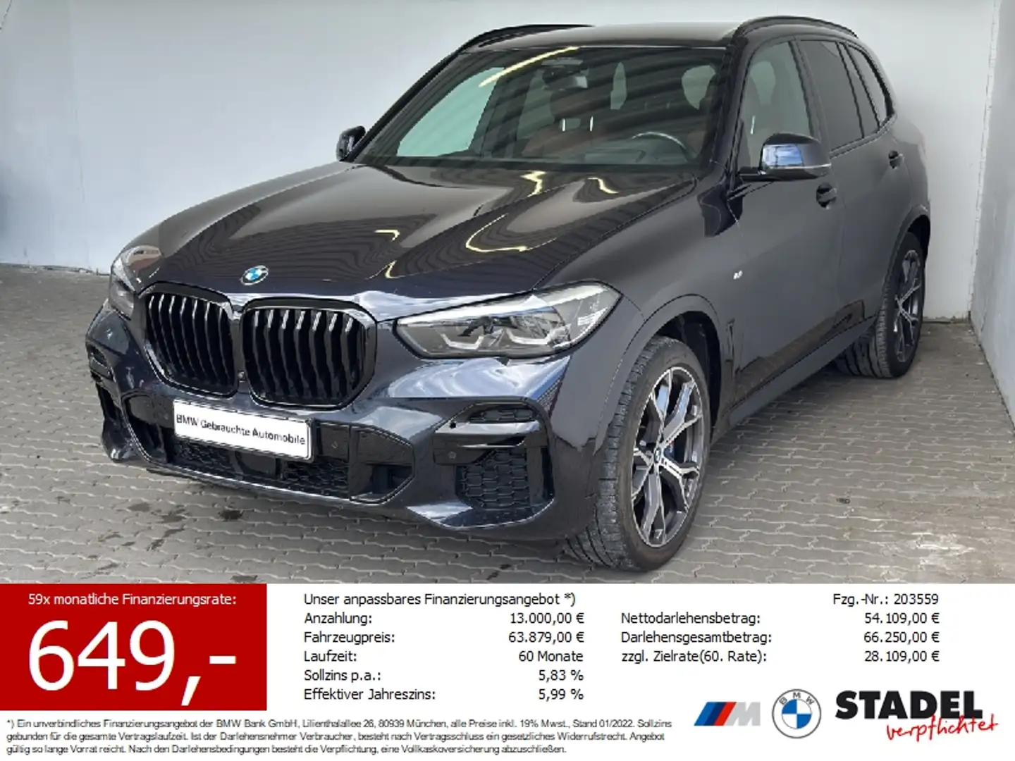 BMW X5 xDrive30dA M Sport Navi.LED.HuD.HaKa.360°.ACC Schwarz - 1