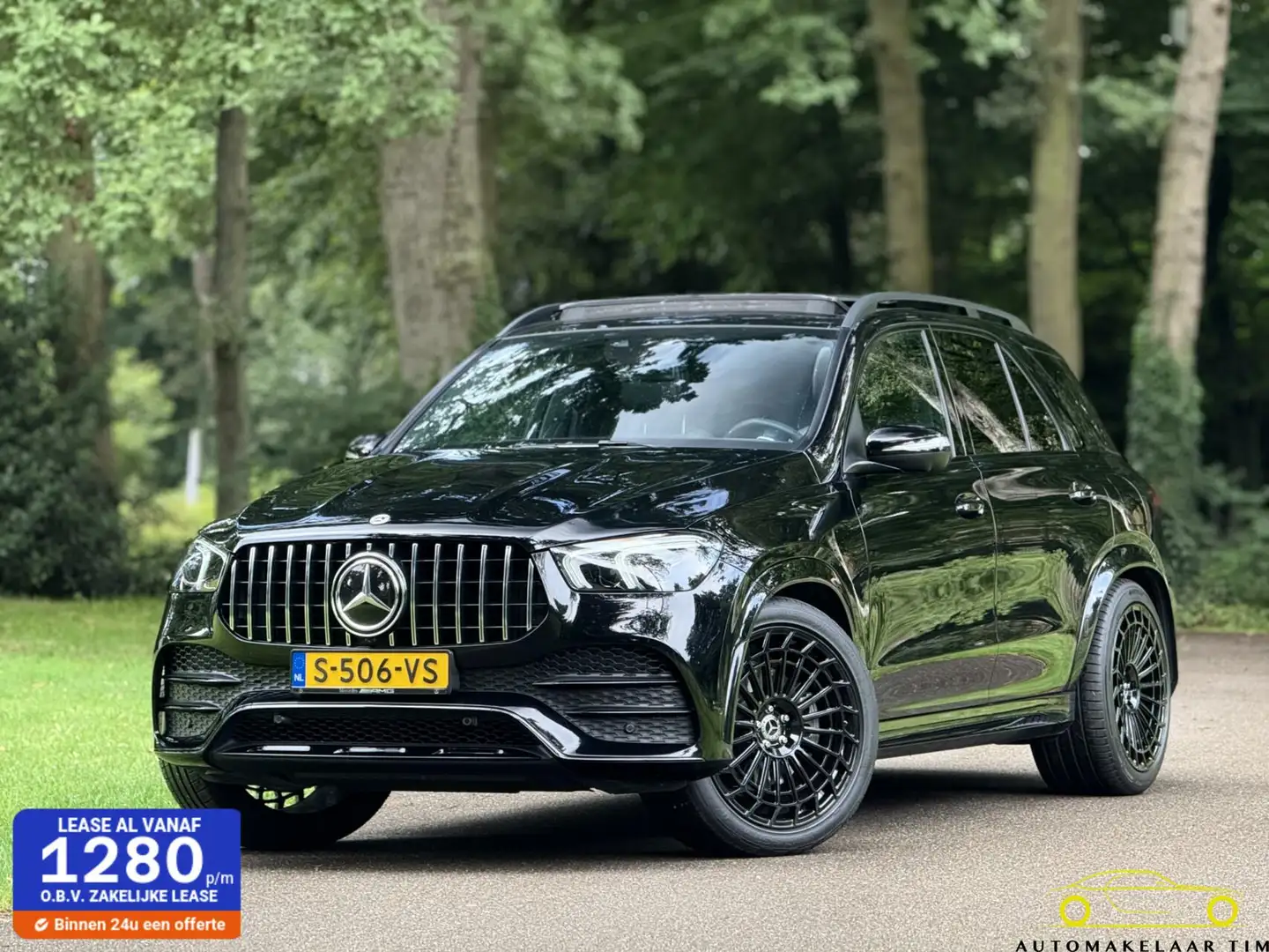 Mercedes-Benz GLE 350 e 4MATIC Premium Plus AMG / Night Pack Zwart - 1