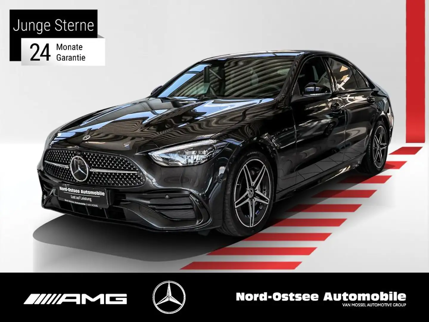 Mercedes-Benz C 220 d AMG NIGHT KEYLESS KAMERA AMBIENTE NAVI Gris - 1