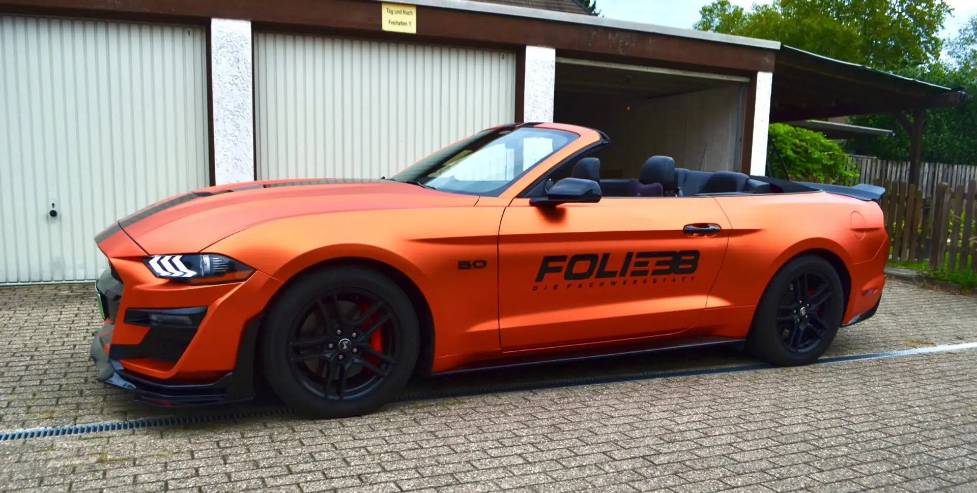 Ford Mustang 5.0 Cabrio V8 AUTOMATIK *SPURWECHSEL-AS* Orange - 2