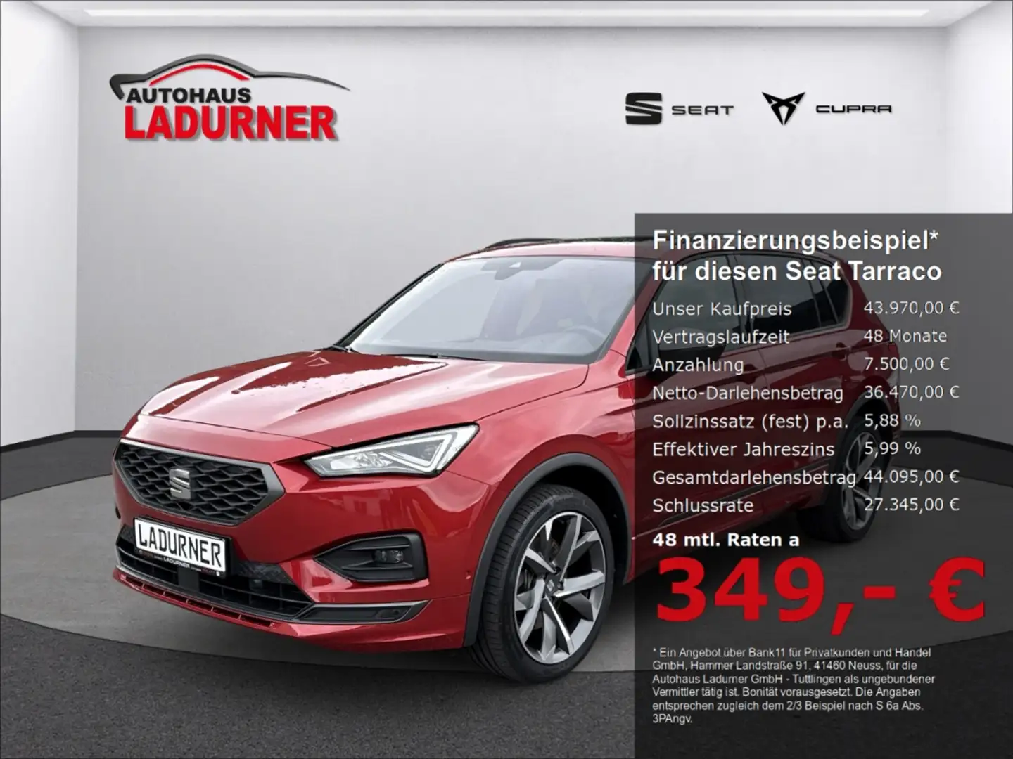SEAT Tarraco FR 4Drive 2.0 TSI EU6d AD AHK-klappbar El. Panodac Rot - 1