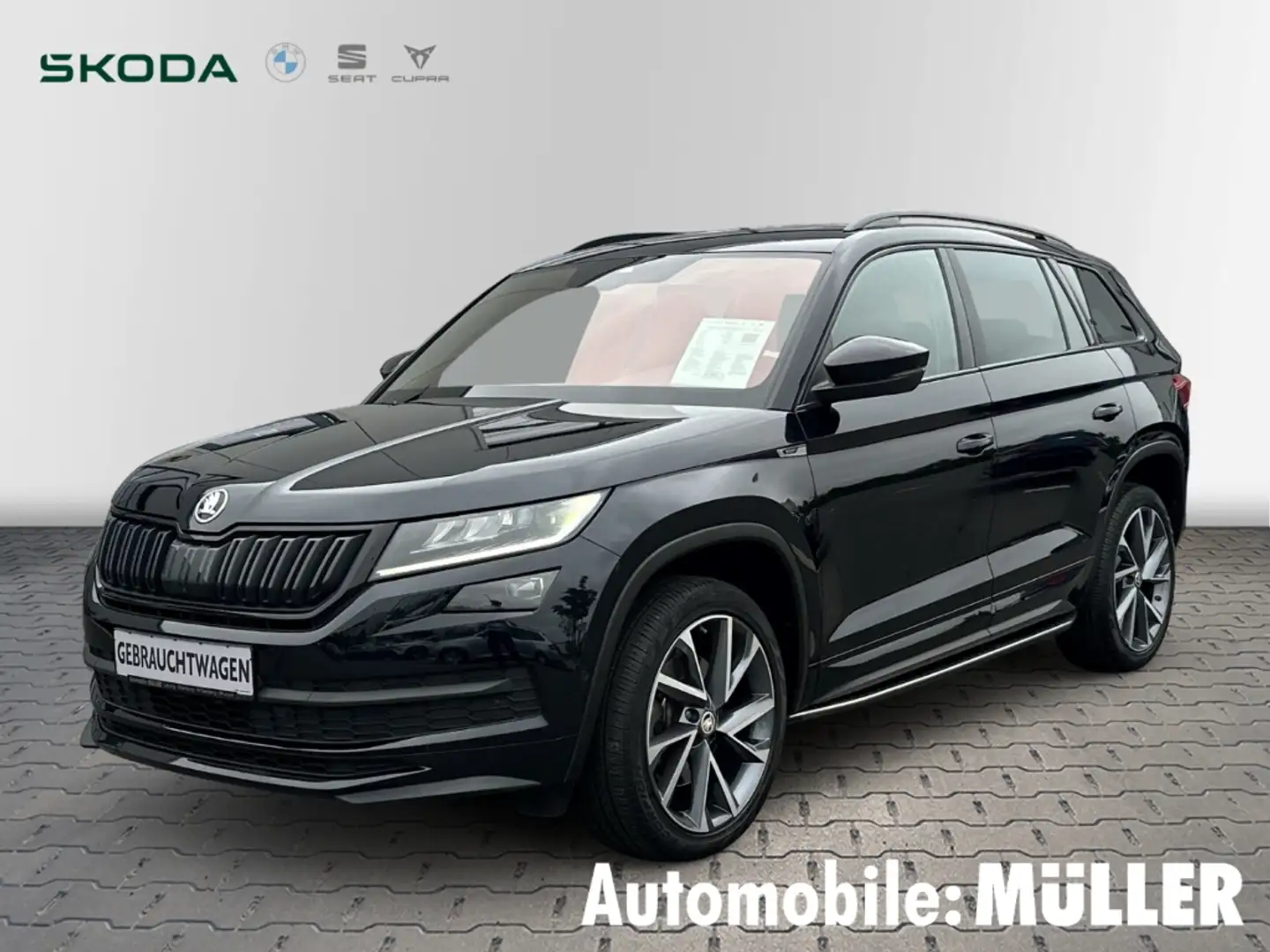 Skoda Kodiaq 2.0 TSI Sportline 4x4 DSG 190PS 7-Sitze AHK Navi L Schwarz - 1