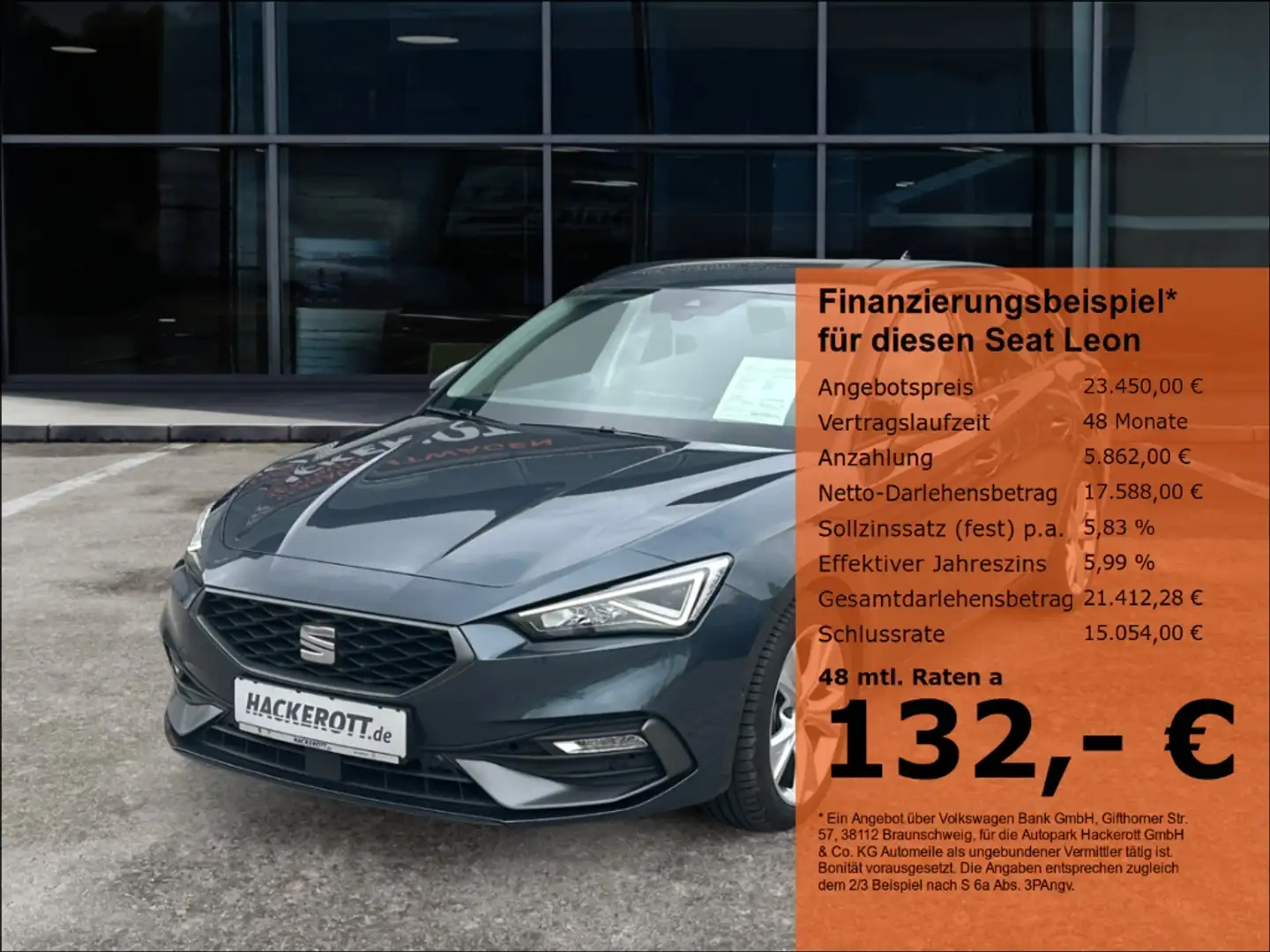SEAT Leon ST FR 1.5 eTSI DSG PDC Navi ACC Lenkradh. Rückfahr Gris - 1
