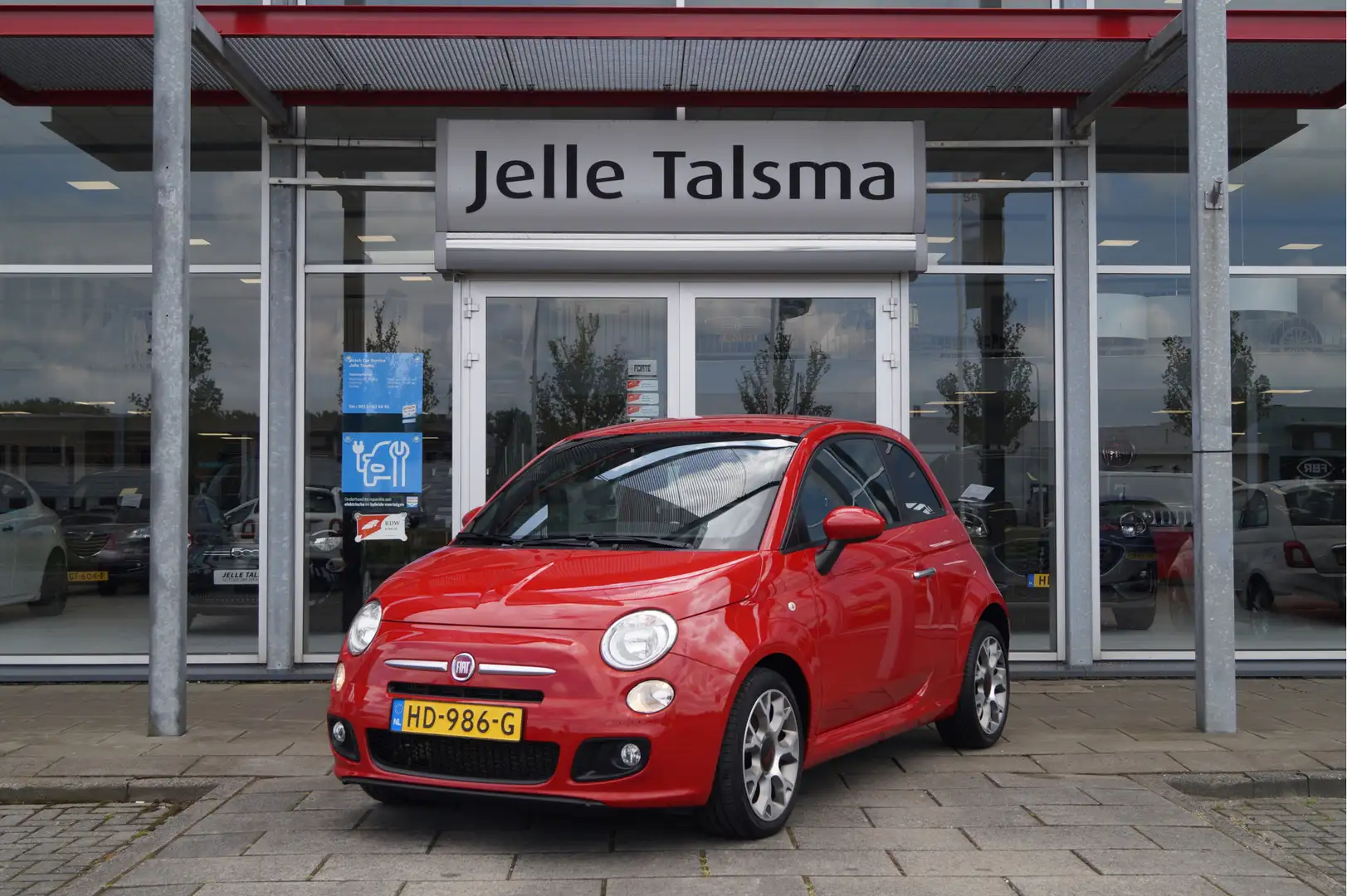 Fiat 500 TwinAir Turbo 500S | 16" velgen | Blue& Me | Sport Rood - 1