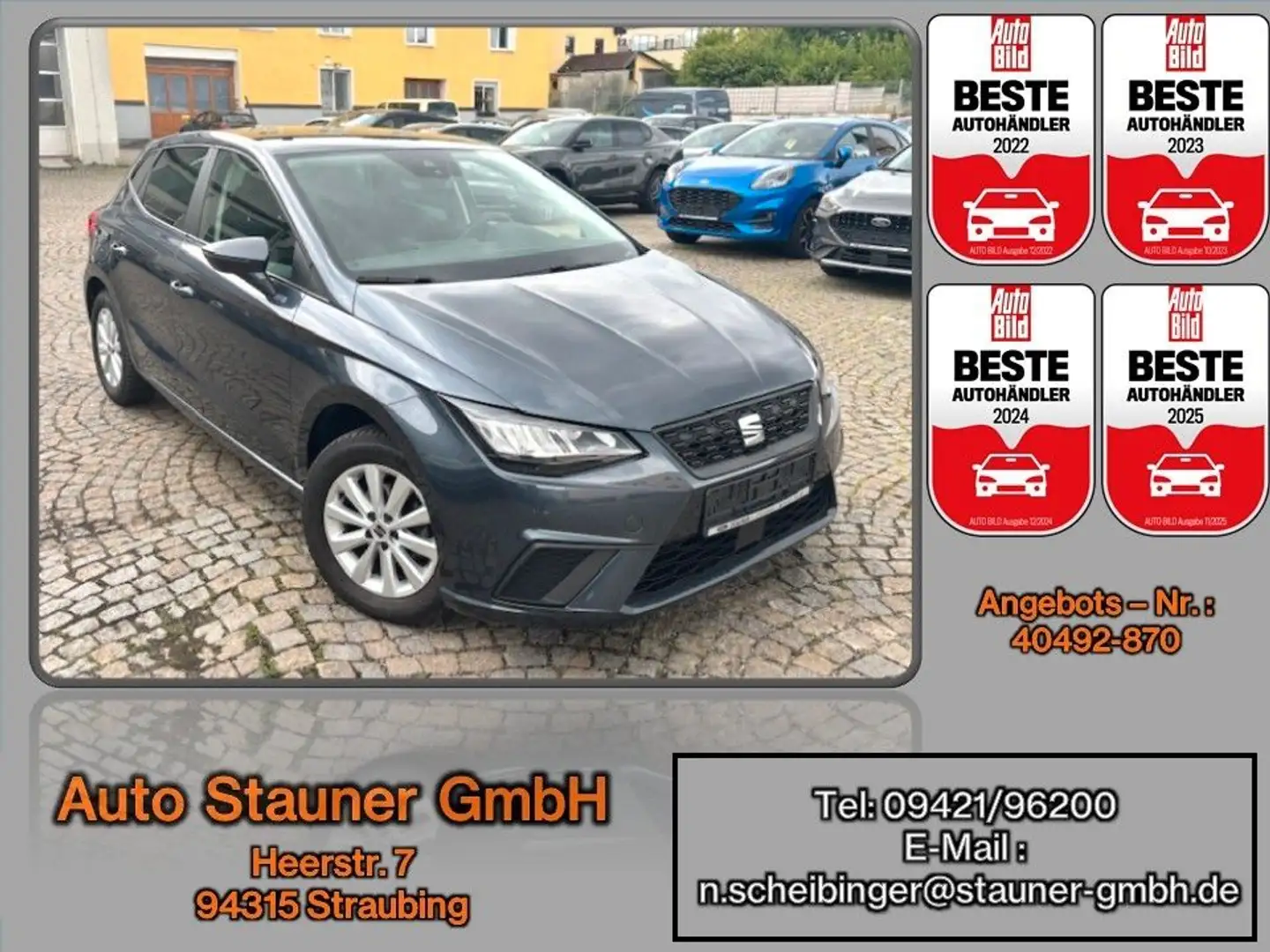 SEAT Ibiza Style 1.0 TSI OPF Style*NAVI*TEMPOMAT*SHZ* Gris - 1