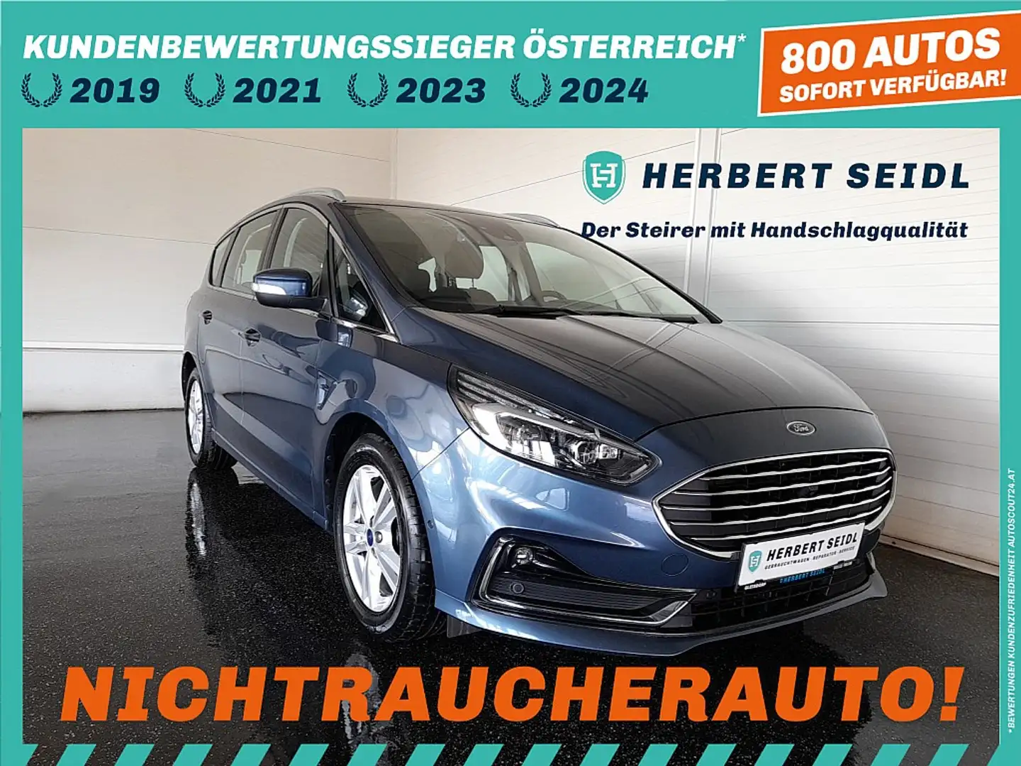 Ford S-Max S-MAX Titanium 2,0 EcoBlue Aut. *MATRIX LED / N... Bleu - 1
