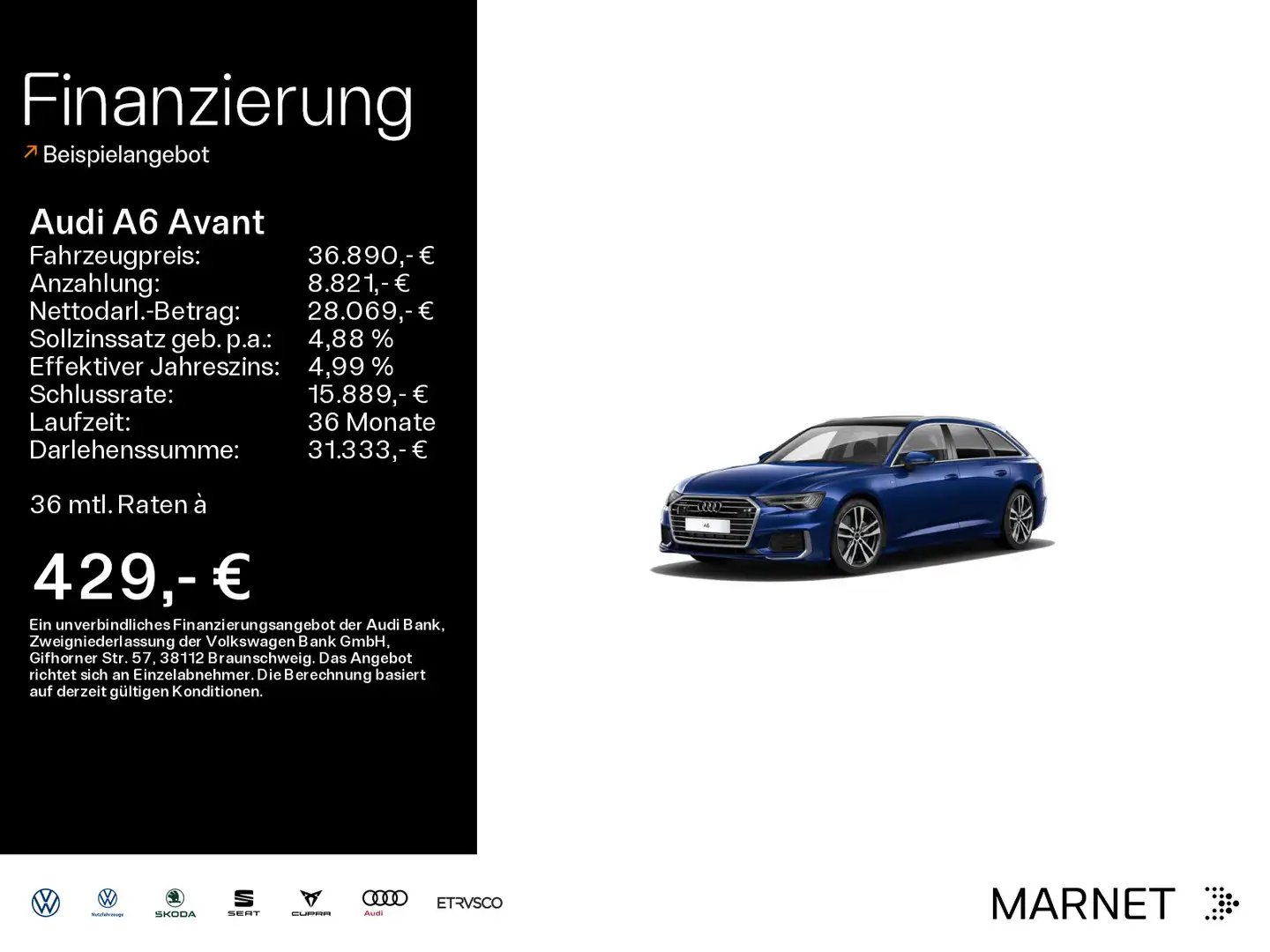 Audi A6 Sport 50 TDI quattro*Navi*Matrix*Alu*HU Azul - 1