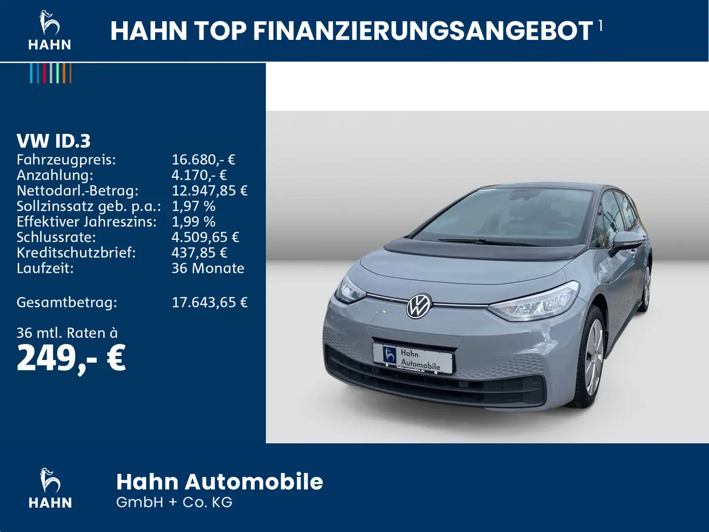 Volkswagen ID.3 Pure Performance City LED Navi PDC Sitzheiz Grau - 2