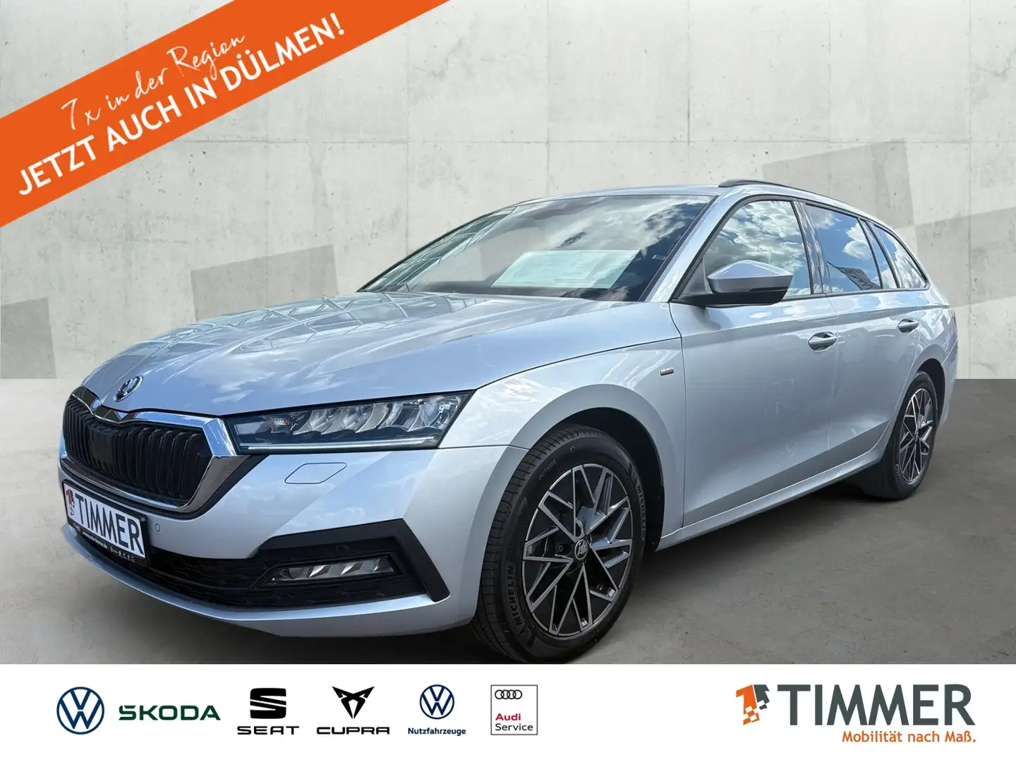 Skoda Octavia Combi 2.0 TDI DSG CLEVER *LED *RKAM *NAVI *TEMPO Argent - 1