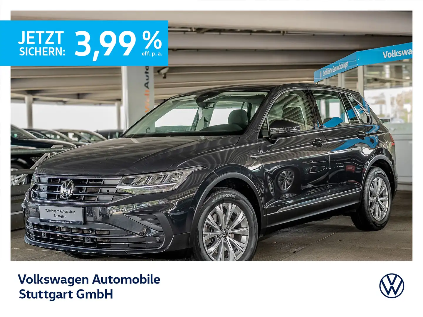 Volkswagen Tiguan Basis 1.5 TSI DSG Navi AHK ACC LED SHZ Schwarz - 1
