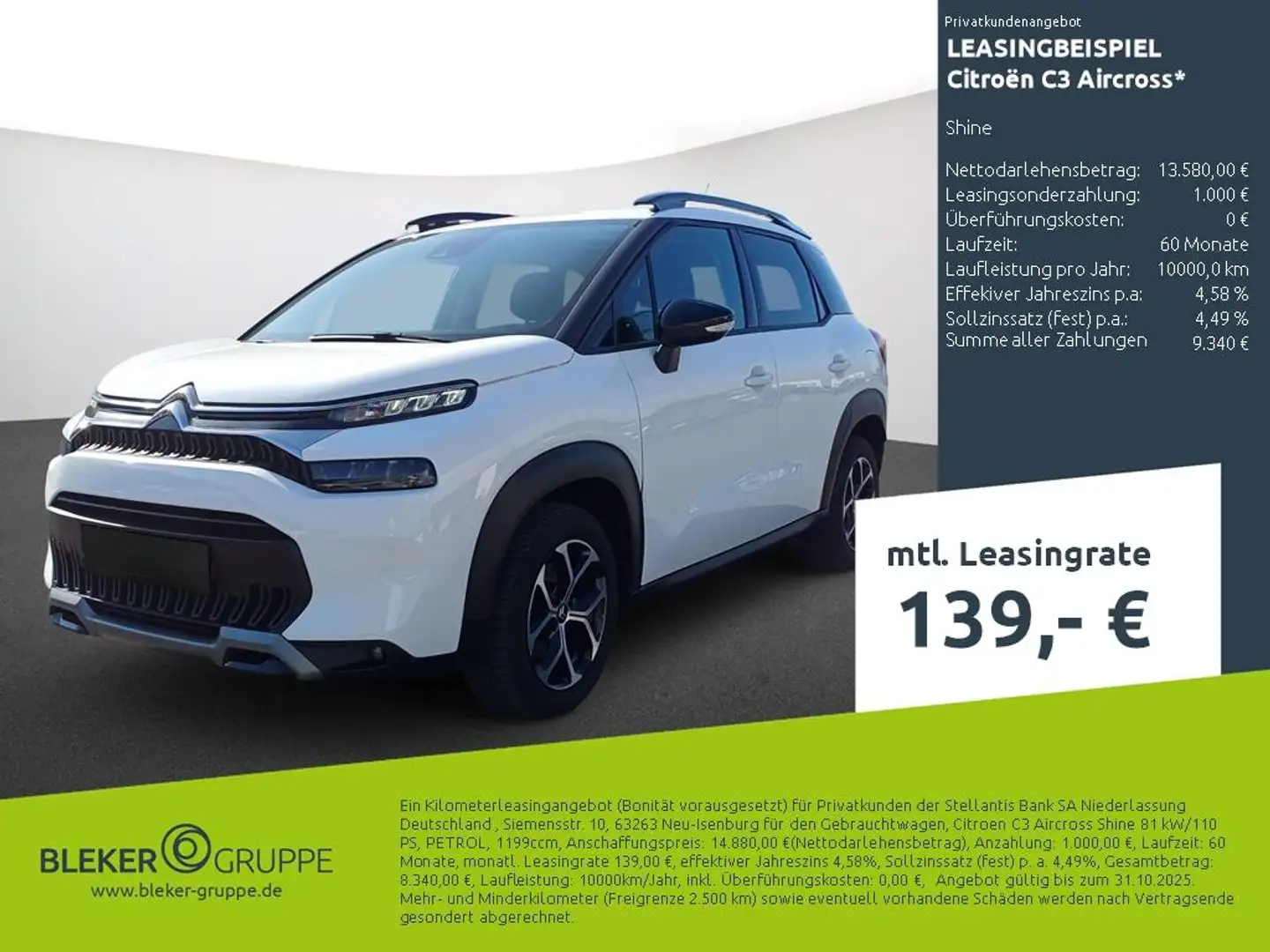 Citroen C3 Aircross Shine Blanc - 1